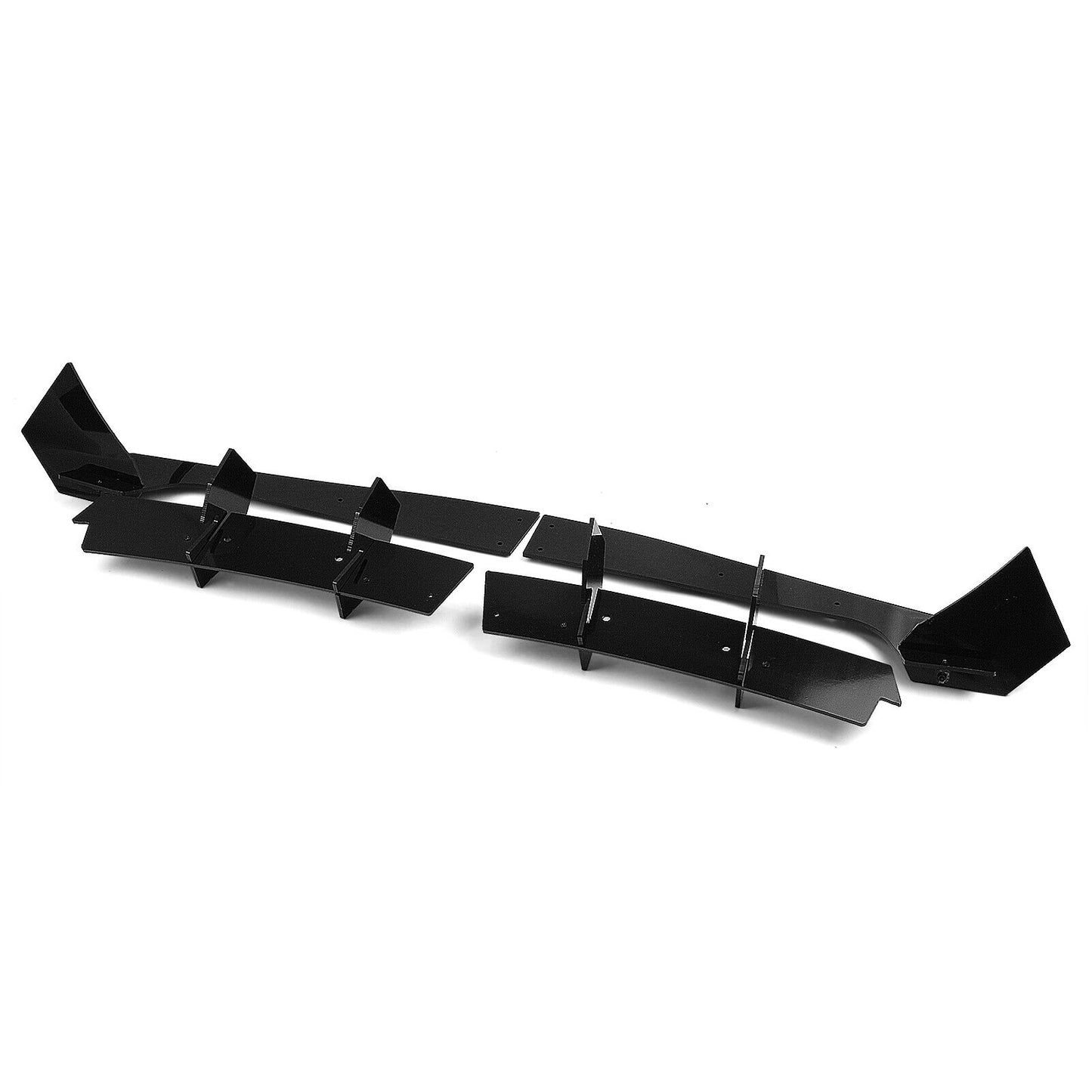 4x Car Rear Bumper Diffuser Lip Kit For Ford Mustang 2015 2016-2021 Gloss Black