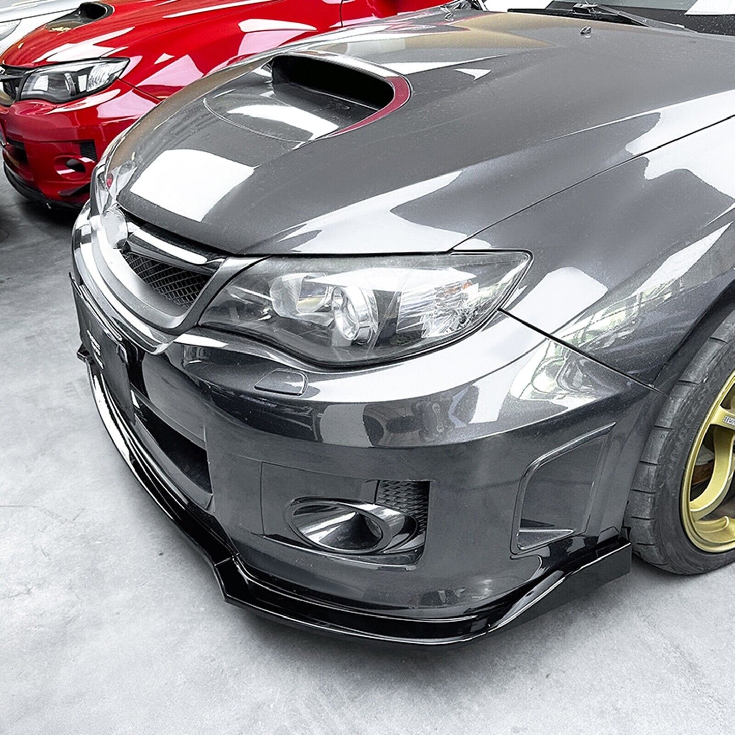 1Set Car Front Bumper Spoiler Lip Kit For Subaru Impreza WRX STI 2011-2014 Black