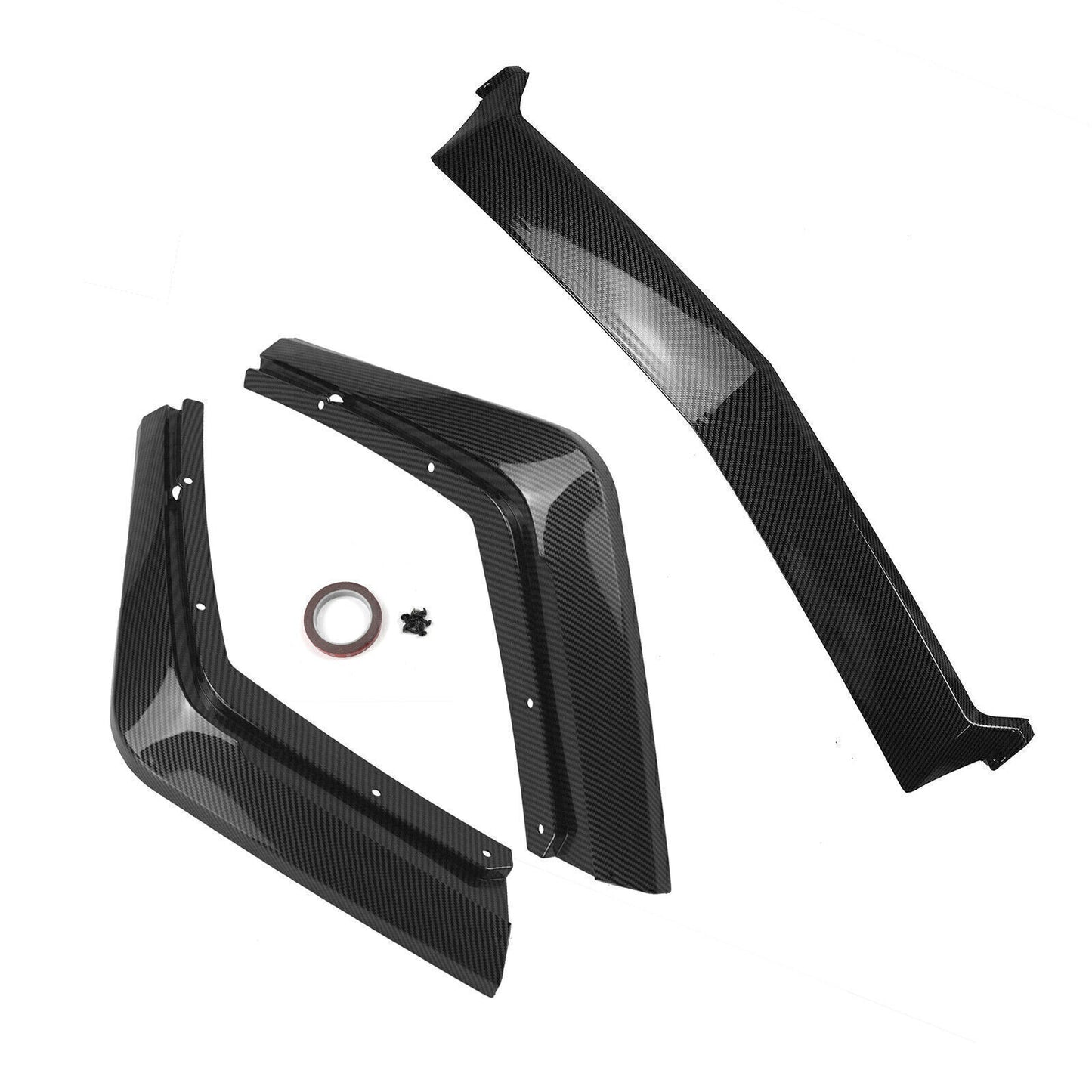 1Set Front Bumper Spoiler Lip Fit For Cadillac CTS-V 2009-2015 Carbon Fiber Look
