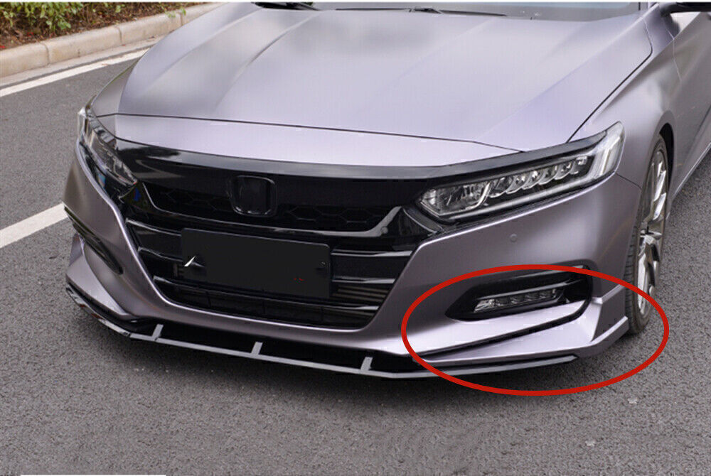 2Pcs Front Bumper Side Corner Cover Molding Trim For Honda Accord 2018-2019 Gray