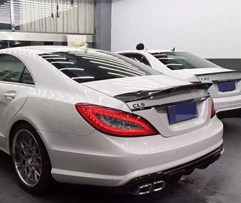 Black Car Rear Spoiler Lip For Mercedes Benz CLA / CLA45 W117 2014-2021 R Style