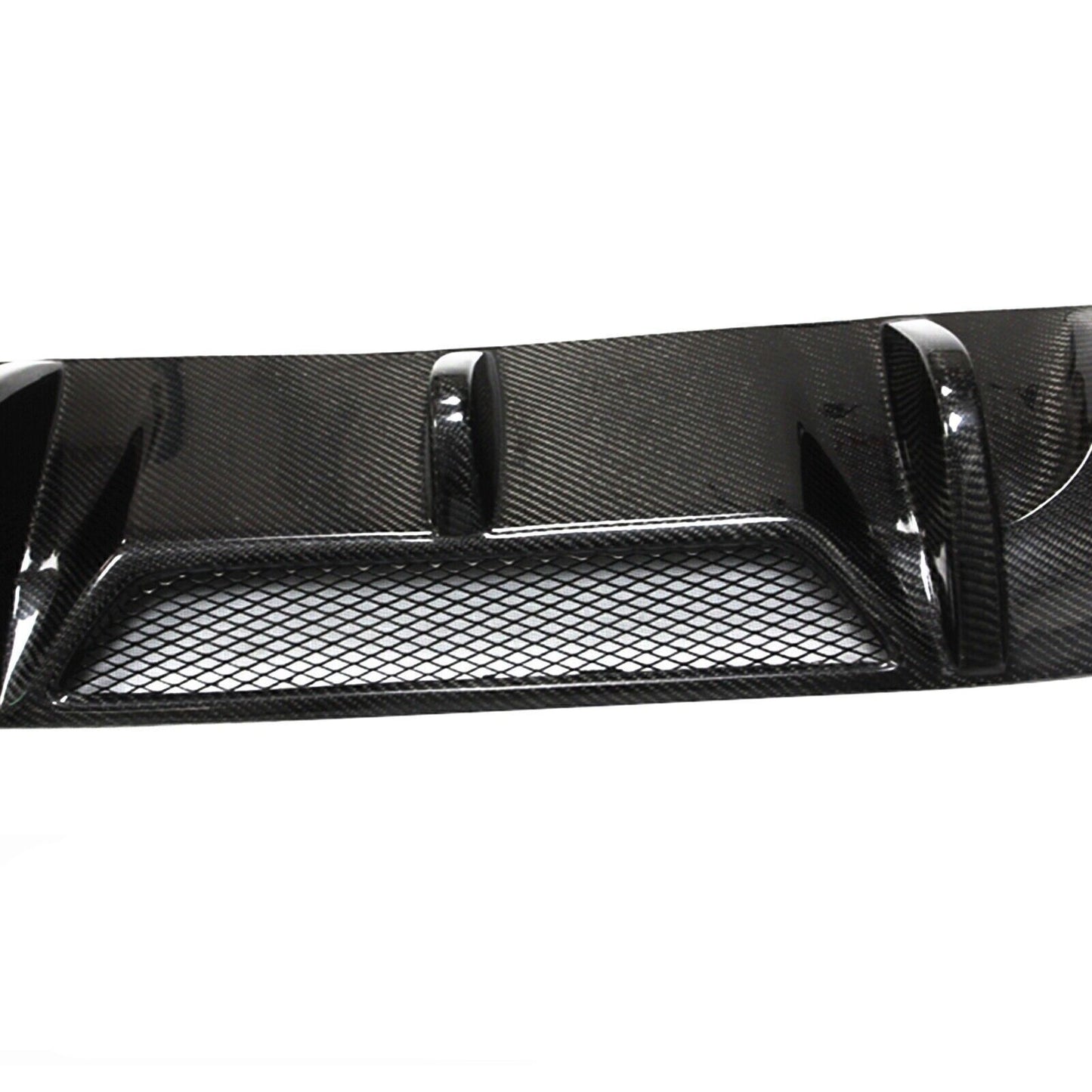 1Set Rear Diffuser Lip Bumper For Benz W204 C63 AMG 2012-2015 V Carbon Fiber