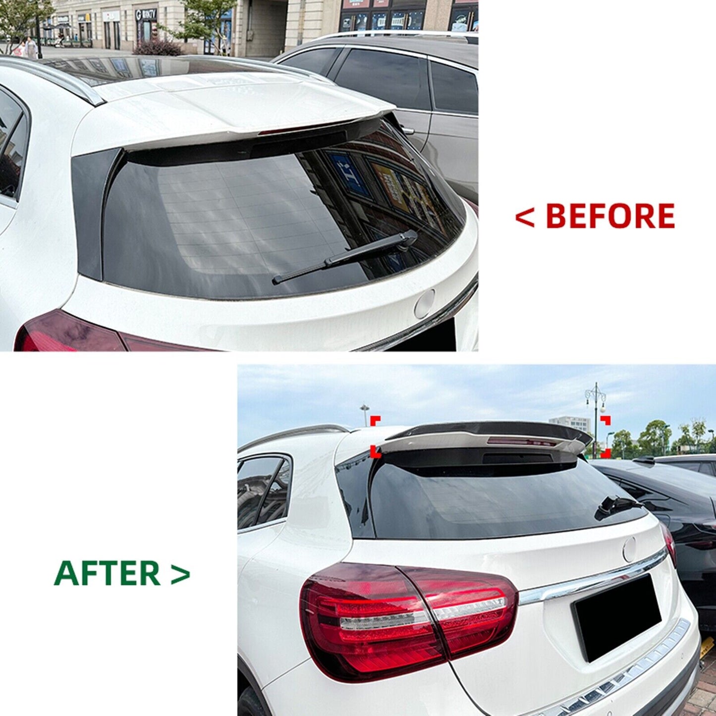 Rear Trunk Spoiler Wing For Benz X156 GLA180 GLA200 250 GLA45 AMG 2014-19 Black