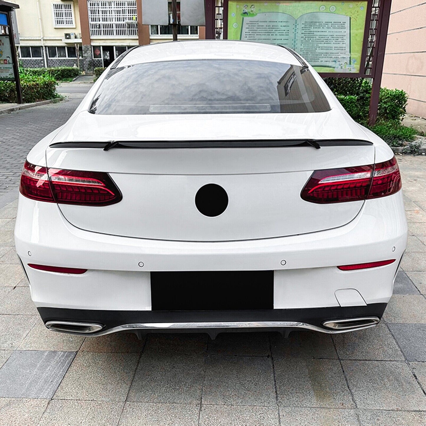 Rear Trunk Spoiler Wing For Mercedes Benz E Class Coupe C238 W238 2017-23 Black