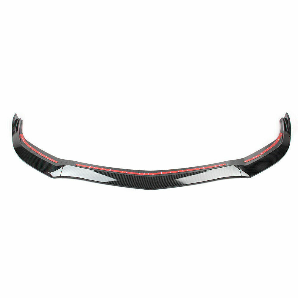 1Set Car Front Bumper Spoiler Splitter Lip For Cadillac XTS 2018-2019 Carbon Fiber