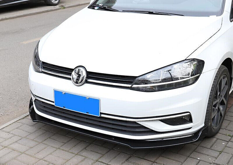 1Set Car Front Bumper Body Kit Cover Trim Splitter Lip For VW Golf 7.5 2014-2017