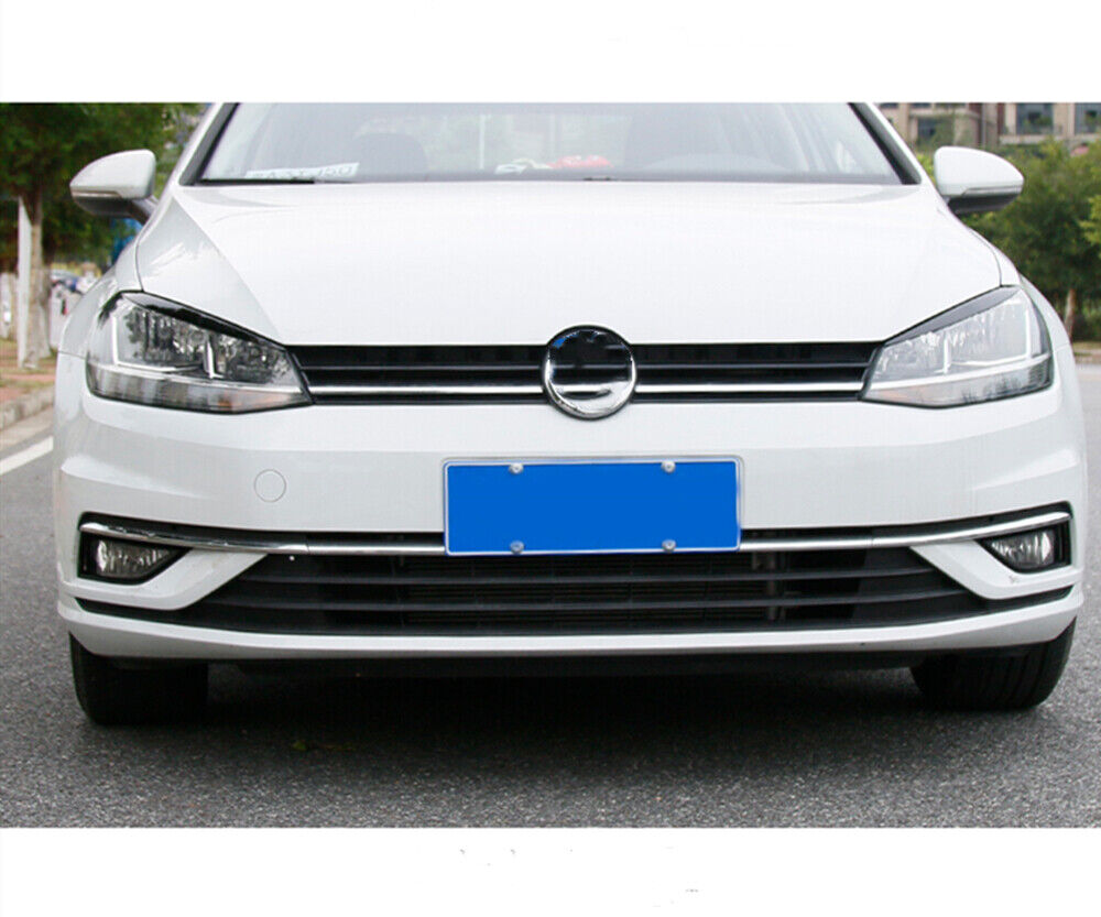 1Pair Headlight Eyebrow Eyelid Trim For VW Golf 7 VII GTI GTD R MK7 2013-2017