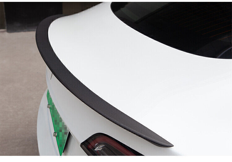 Rear Wing Spoiler Lip For Tesla Model 3 2017-2023 DC Style Matte Carbon Fiber
