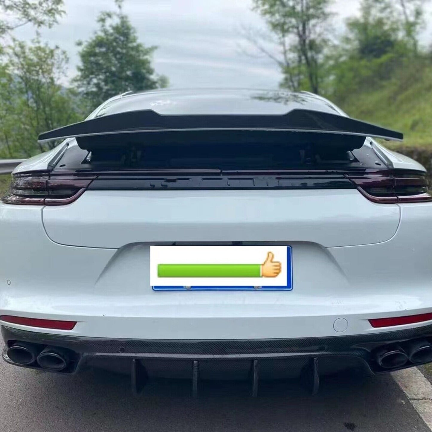 1x Front Bumper Spoiler Wing Kit For Porsche Panamera 971 2017-2019 Carbon Fiber
