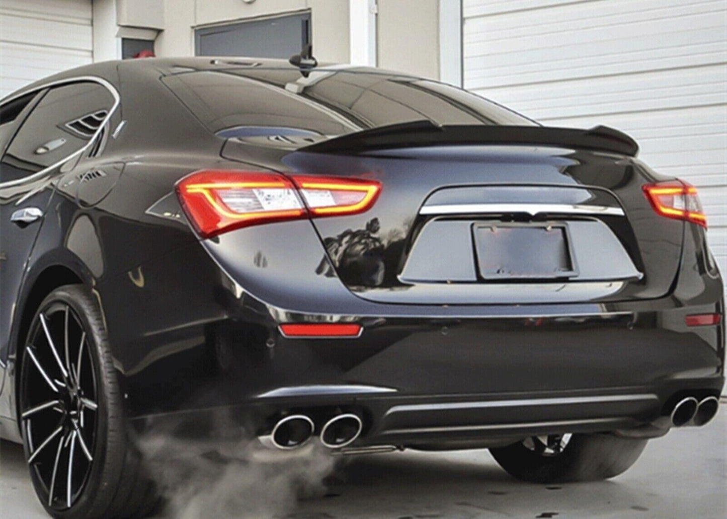 1Pc PSM Rear Trunk Spoiler Wing For Maserati Ghibli Sedan 2014-2023 Carbon Fiber