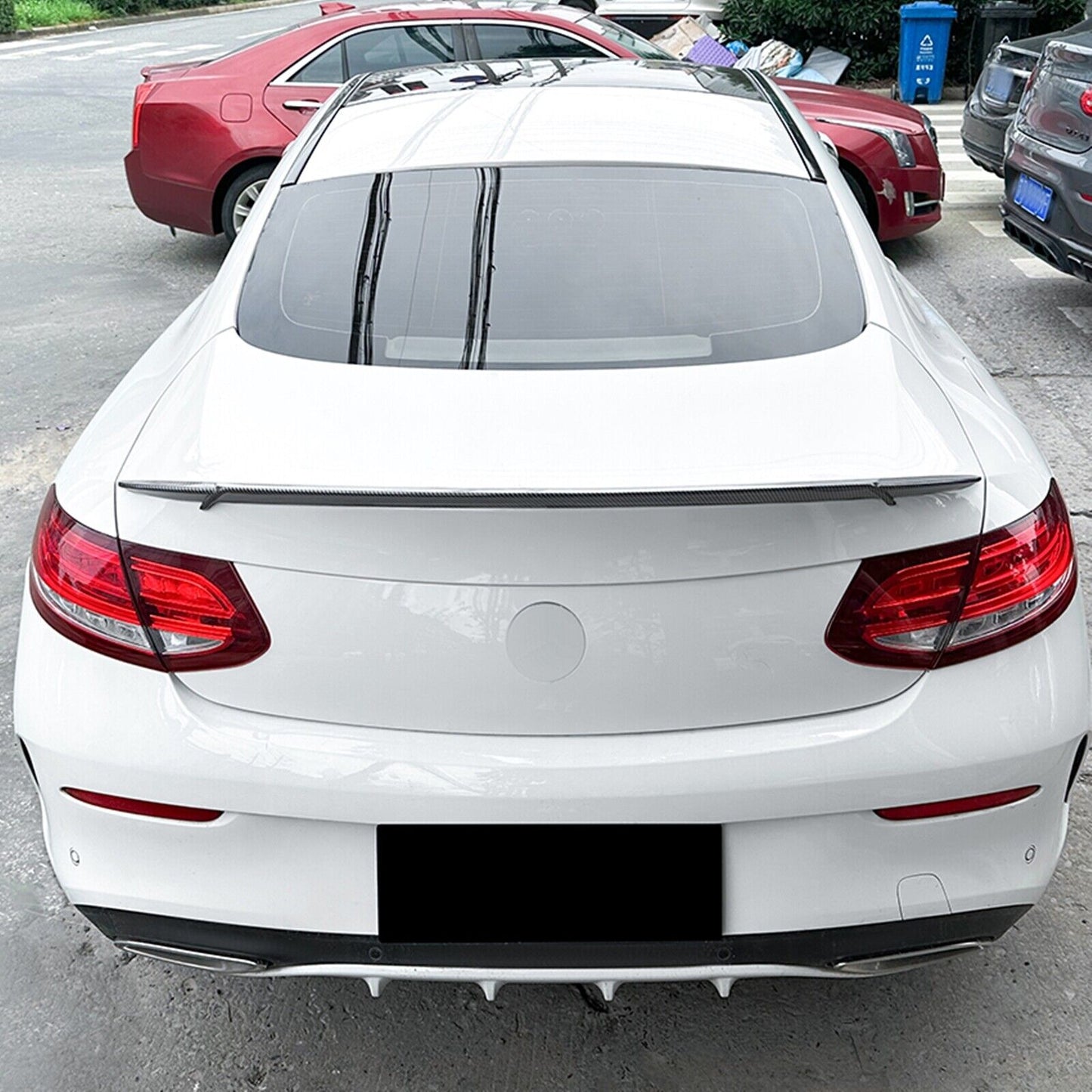 Rear Trunk Spoiler Wing For Benz C Class Coupe C205 C200 C260 C300 AMG 2015-2021