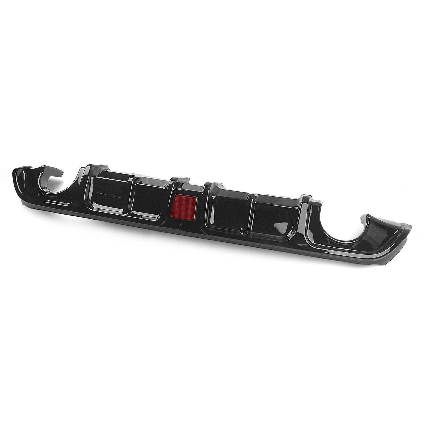 1Set Gloss Black Rear Bumper Diffuser W/LED Brake Light For Infiniti Q60 2017-22