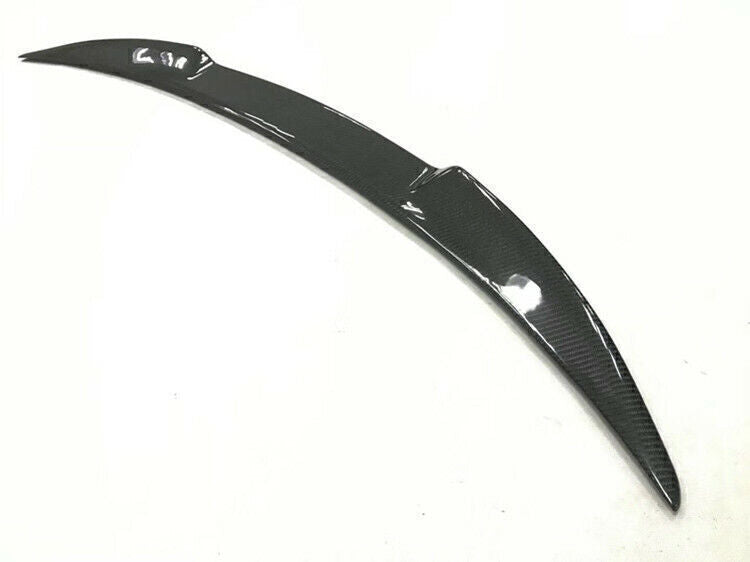 1x Black Real Carbon Fiber Rear Trunk Spoiler Lip For Alfa Romeo 2015-2021 Sedan