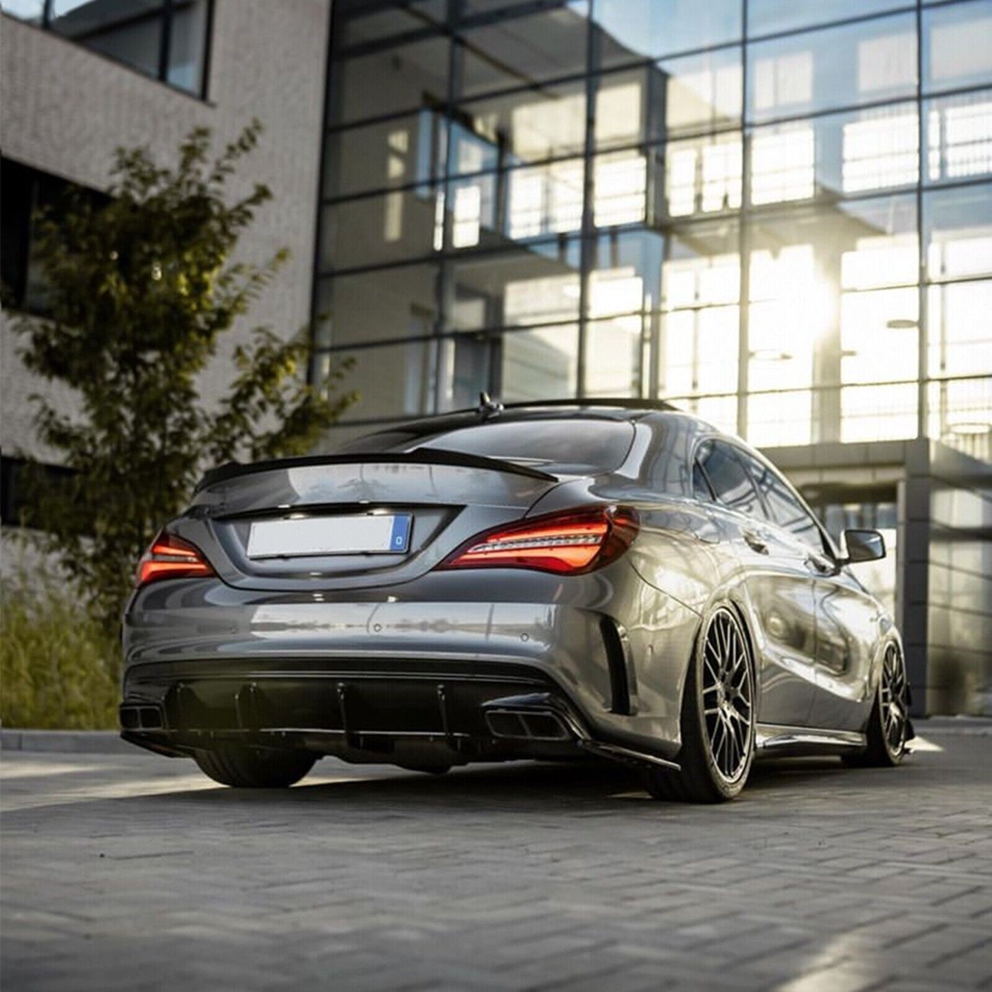 Rear Bumper Diffuser Lip For Benz CLA Class W117 C117 CLA45 AMG 2016-2019 2017