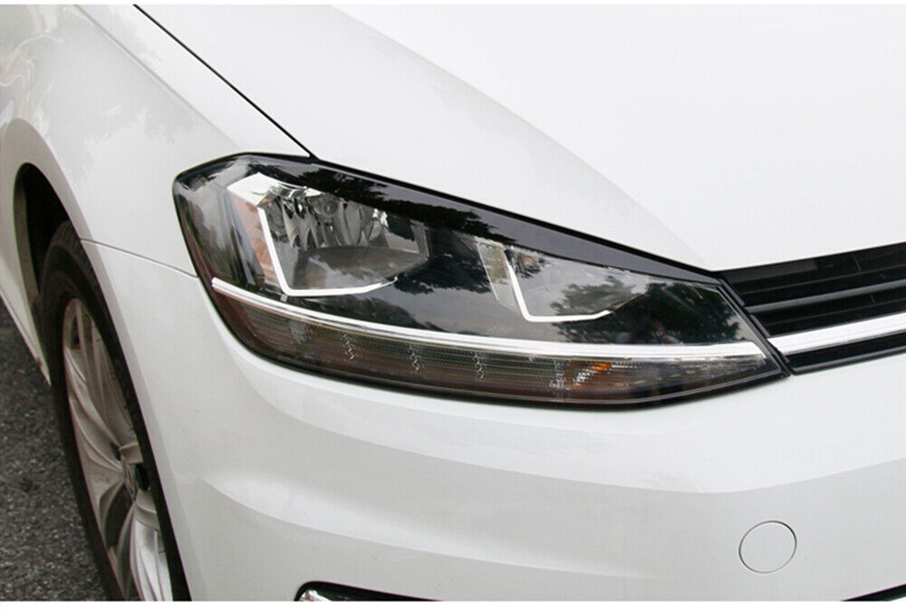 1Pair Headlight Eyebrow Eyelid Trim For VW Golf 7 VII GTI GTD R MK7 2013-2017