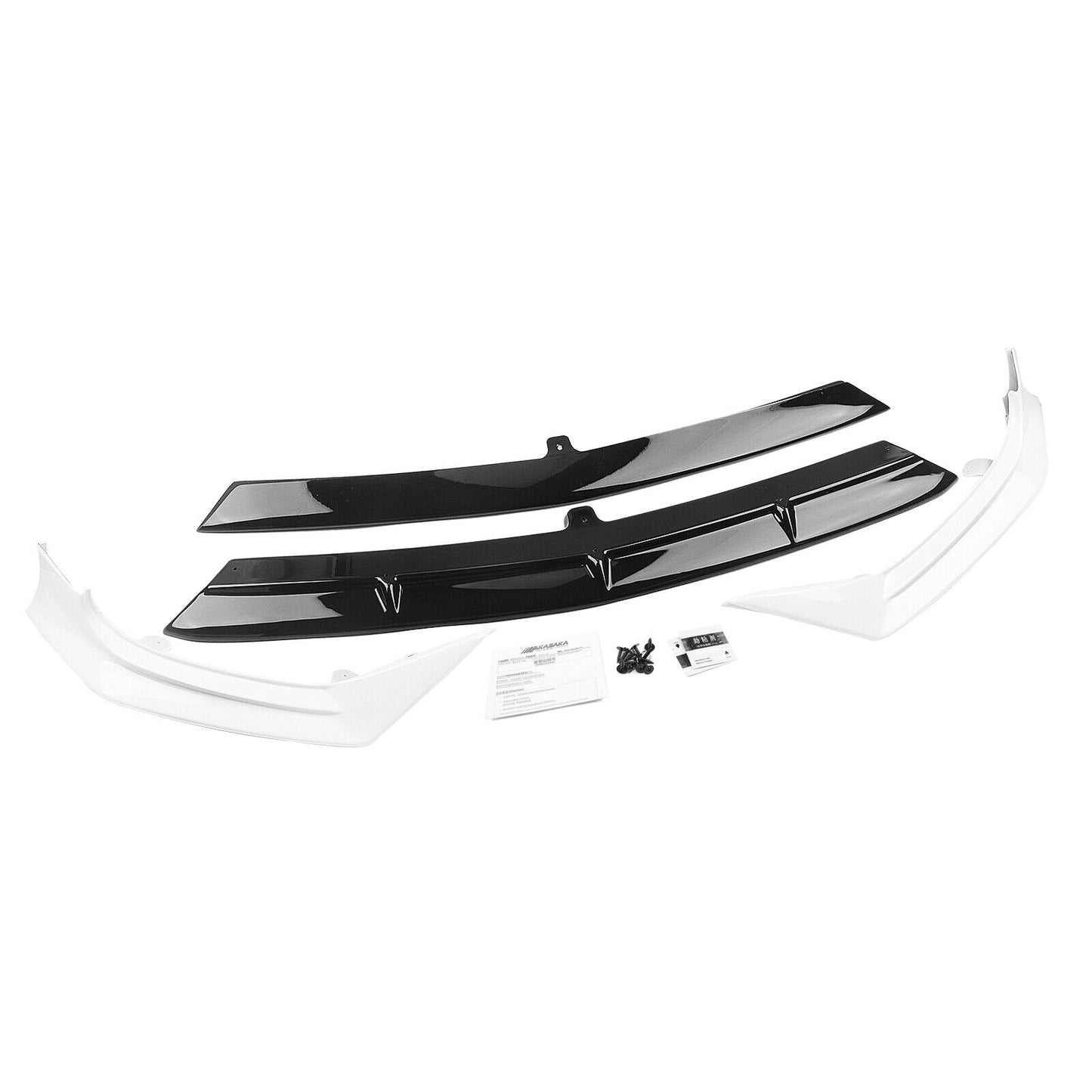 Front Bumper Spoiler Side Cover For Benz C Class W206 Sport 2022-23 Black+White