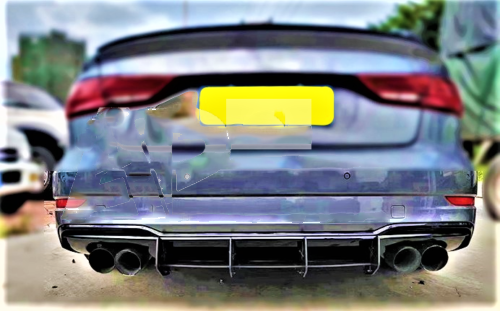 Fits Audi S3 8V Saloon Rear Blade Style Diffuser 2017-2020 Spoiler Body Kit A3 RS3