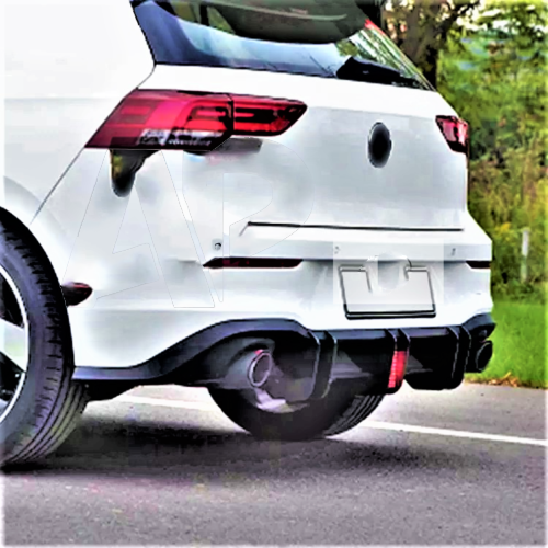 Fits VW Golf GTI MK8 Rear Blade Diffuser & Side Splitters With F1 Lamp Spoiler Kit