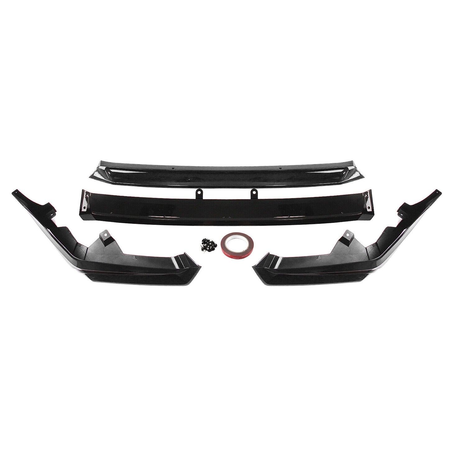 4pcs Front Bumper Spoiler Lip Kit fits Honda Civic 11th 2022-2024 Black