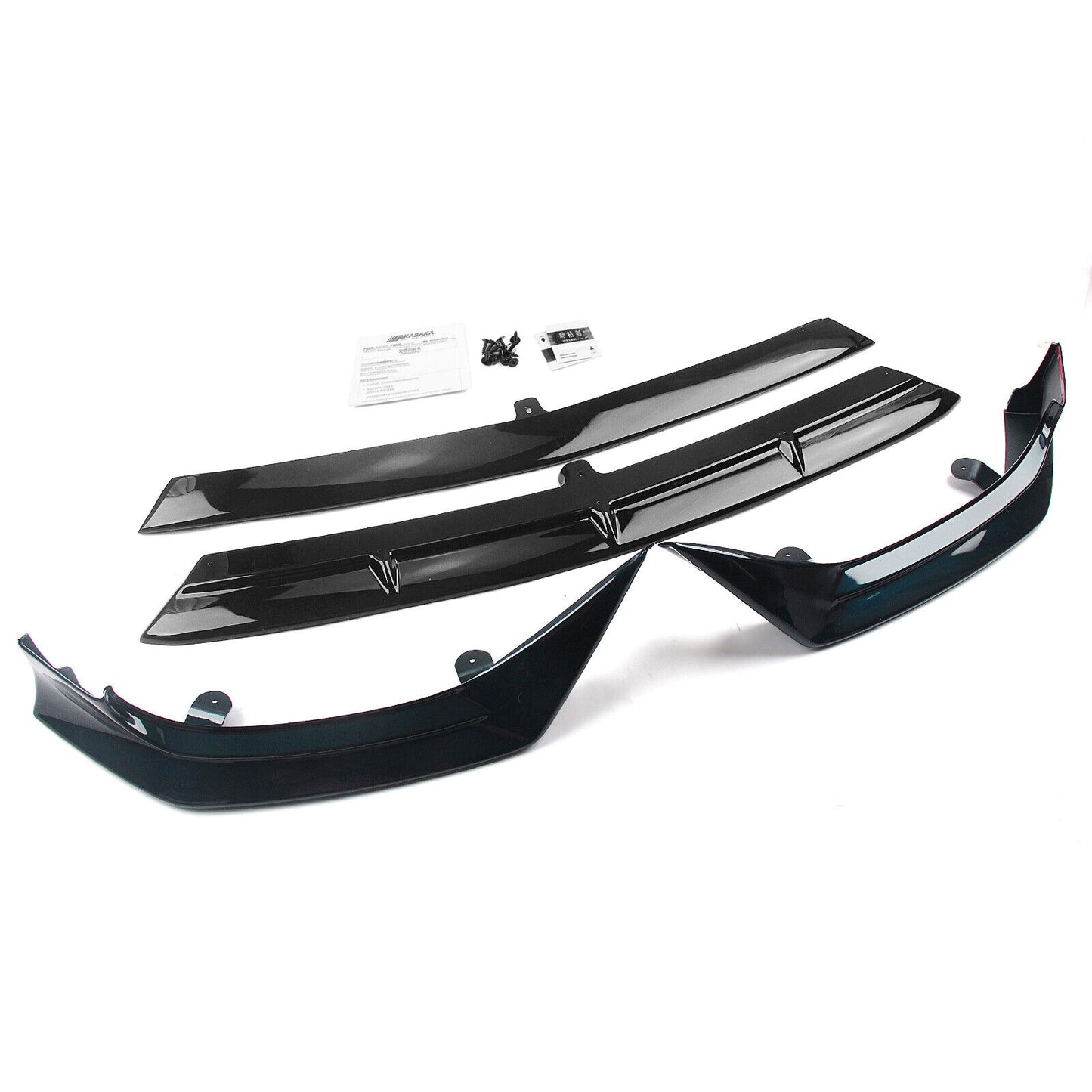 4x Front Spoiler Lip Side Cover Trim Green fits Benz C Class W206 2022-23 AKASAKA