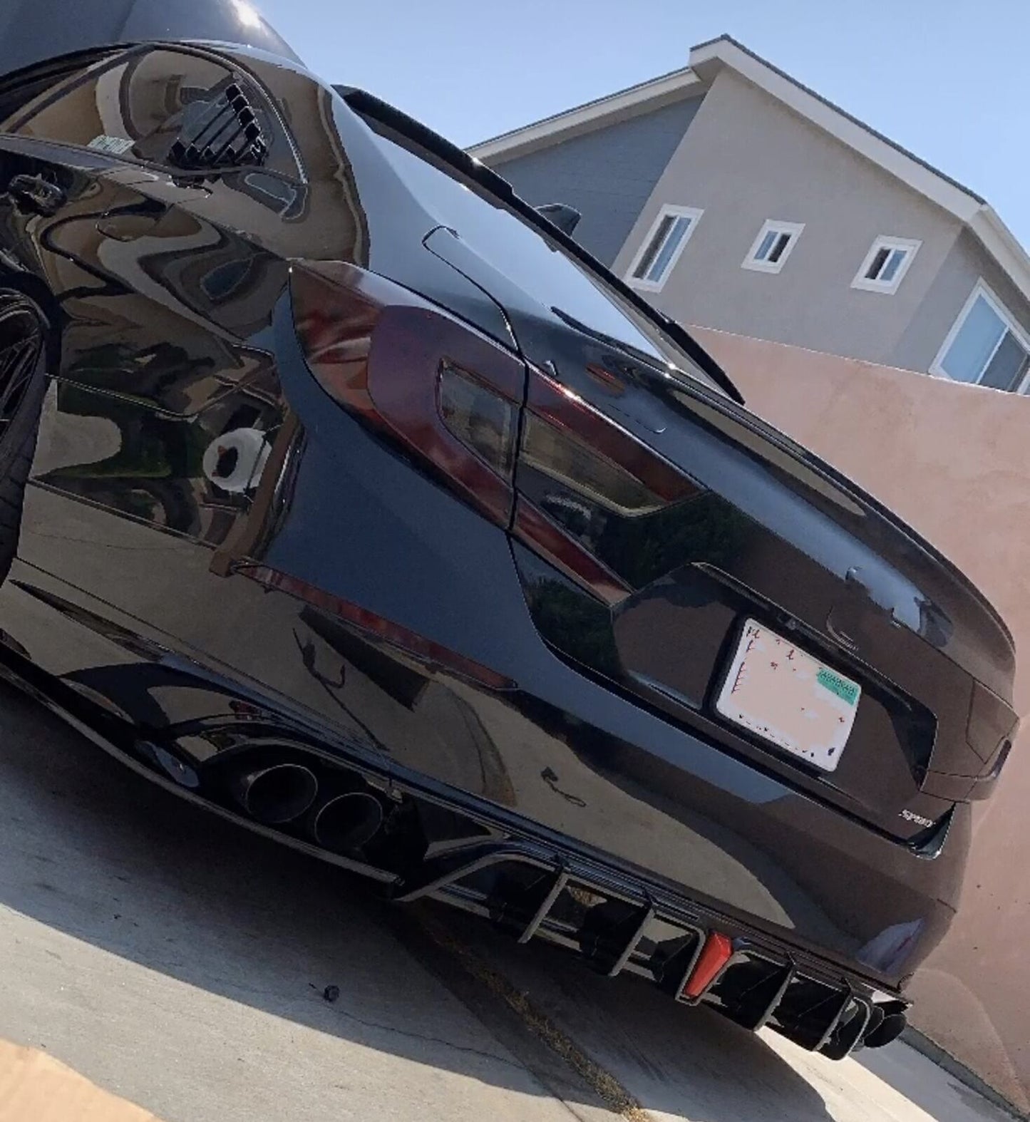 fits Honda Accord 21-22 Front Spoiler Rear Diffuser Side Splitter Vent Trim Black