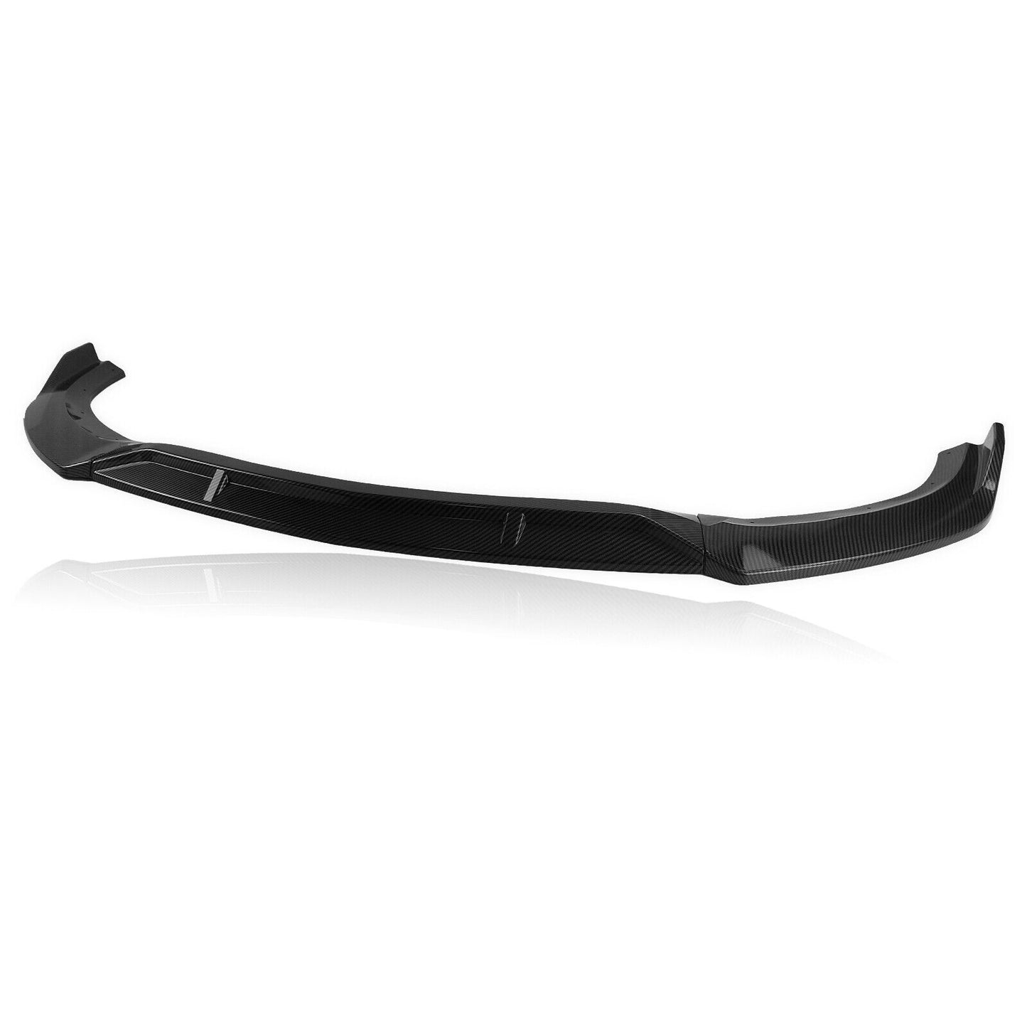 Black Front Bumper Spoile Lip fits Benz 2013 2014 2015 W212 E63 Carbon Fiber Look