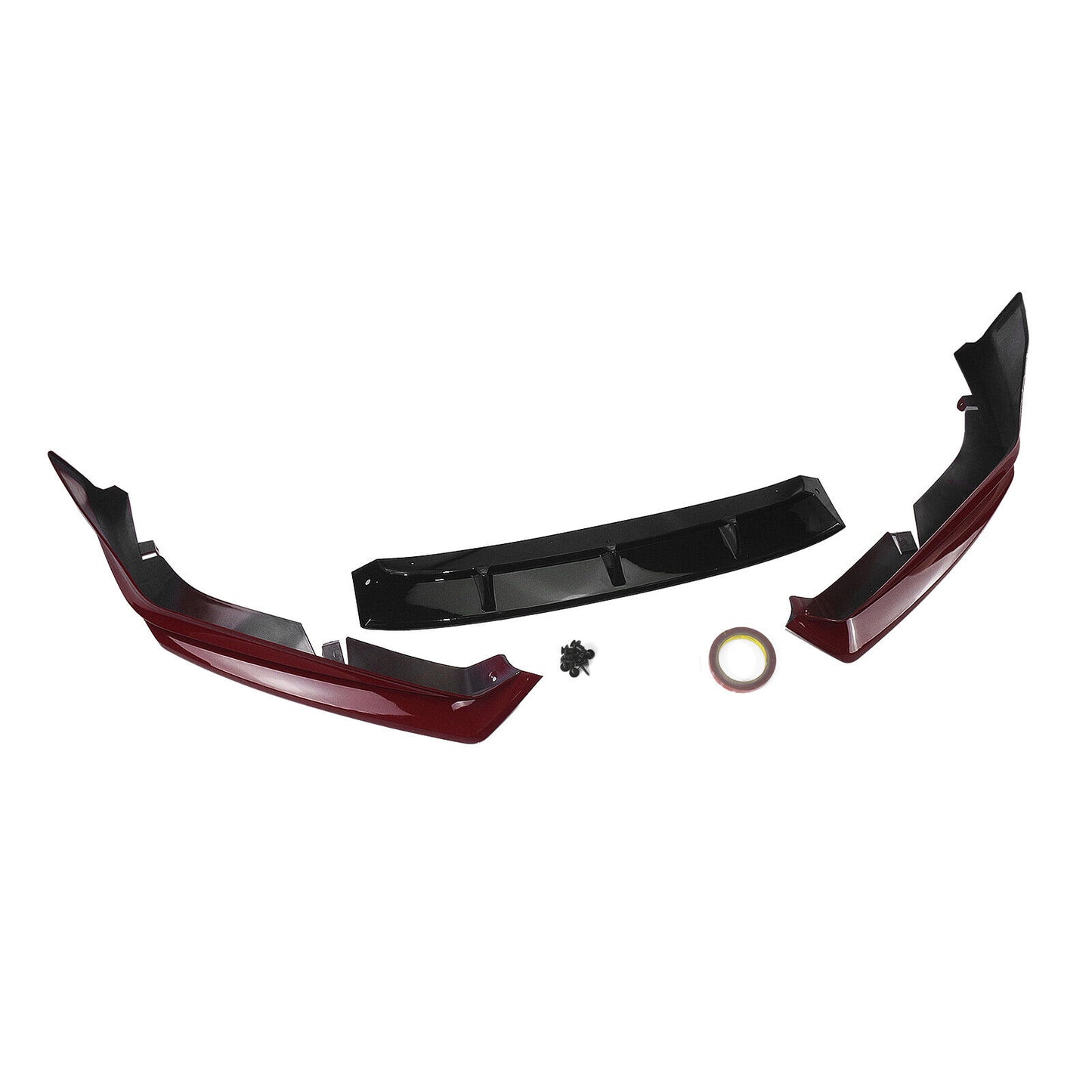 fits Honda Accord YOFER 2021-2022 Front Bumper Splitter Spoiler Lip Black + Red