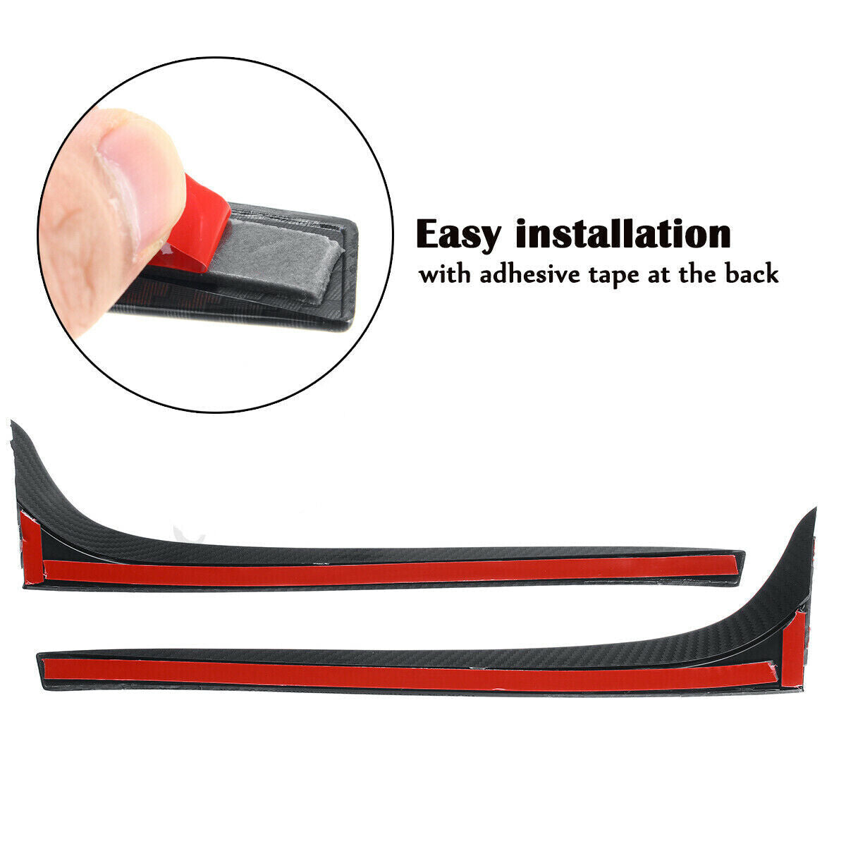 2X Carbon Fiber Rear Window Side Spoiler Wing fits VW GOLF 7 MK7 GT 2014-2018