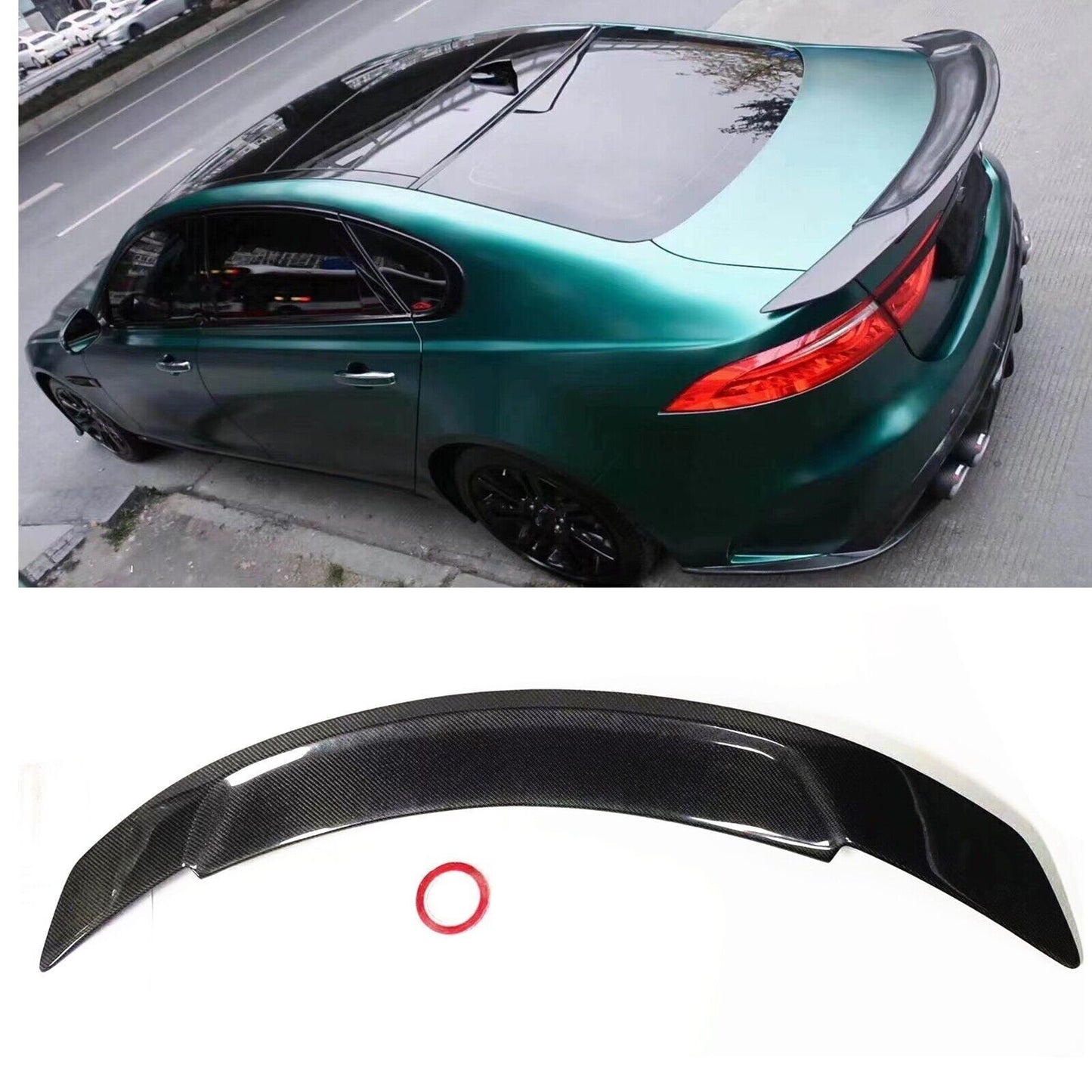 Real Carbon Fiber Rear Trunk Spoiler Wing Lip fits Jaguar XF 2016-2020