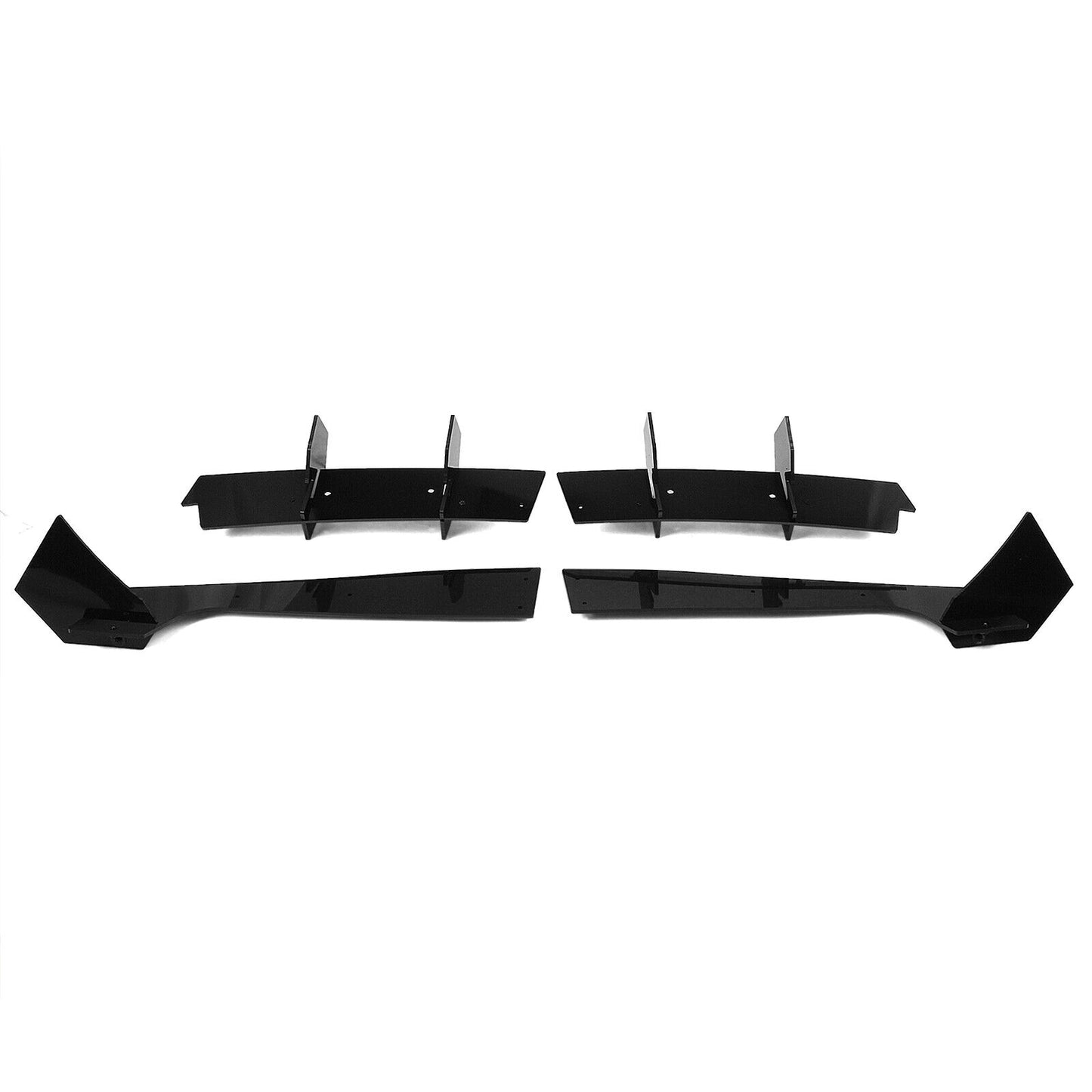 3855451BK Rear Bumper Diffuser Lip Valance Apron fits fitsd Mustang 15-21 Black