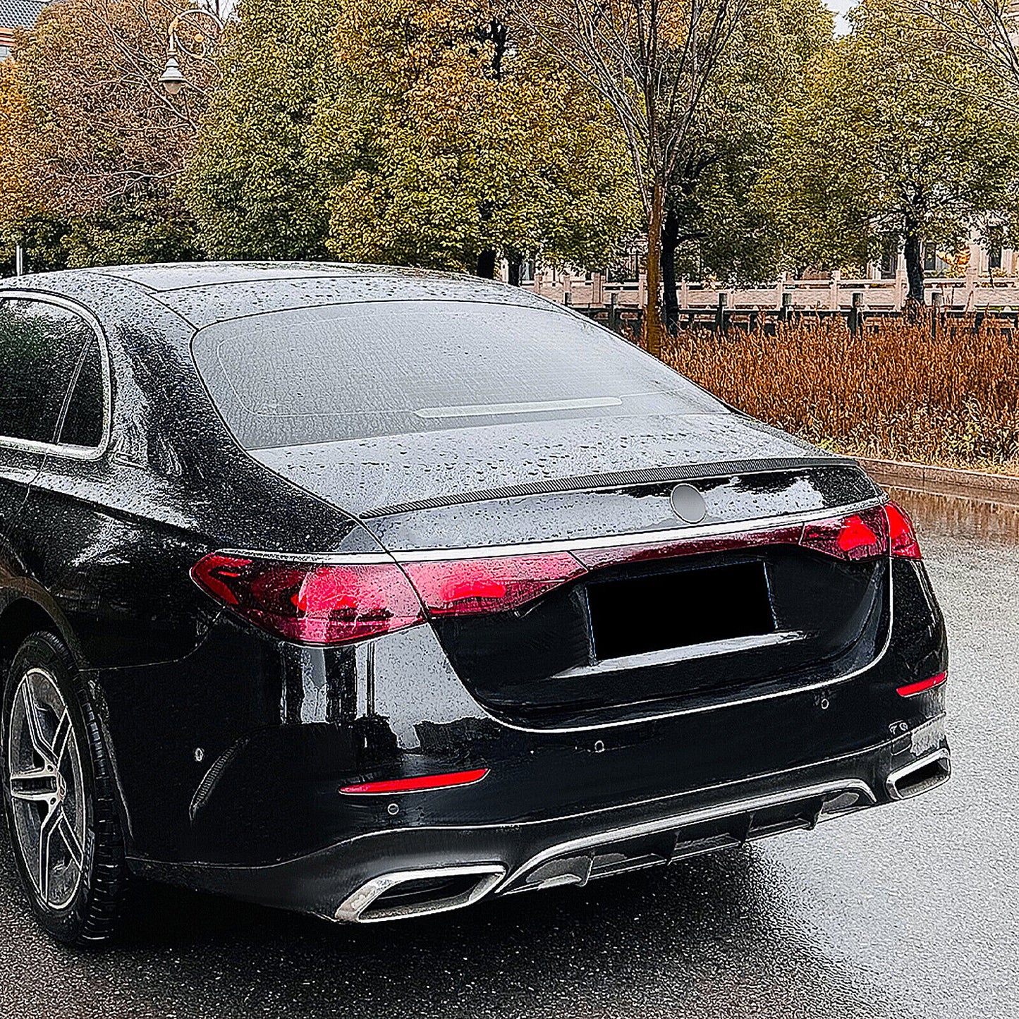 Carbon Look Rear Spoiler Wing Lip fits Mercedes Benz W214 E260 E300 2024