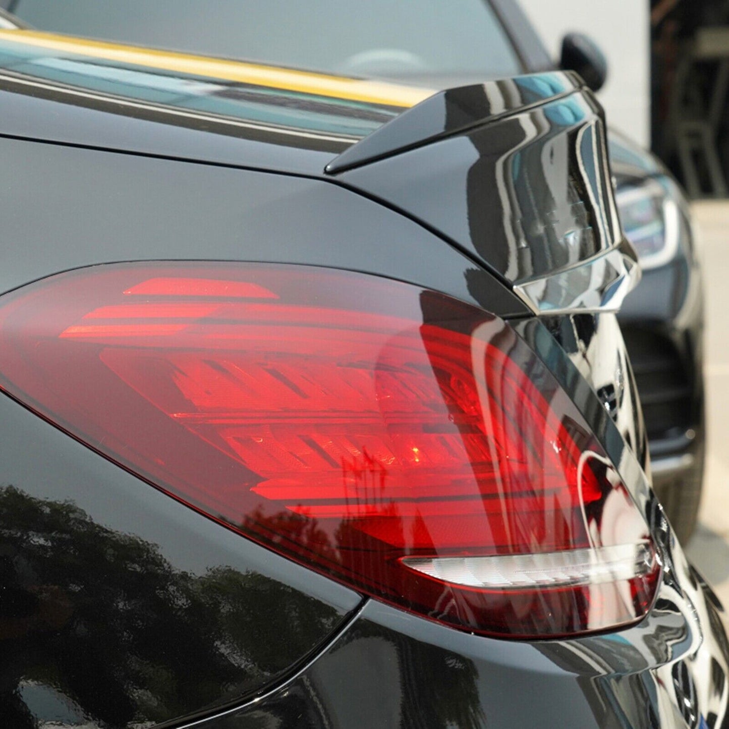 Rear Spoiler Lip fits Mercedes Benz W205 C180 C200 C43 C63 AMG 15-21 Gloss Black