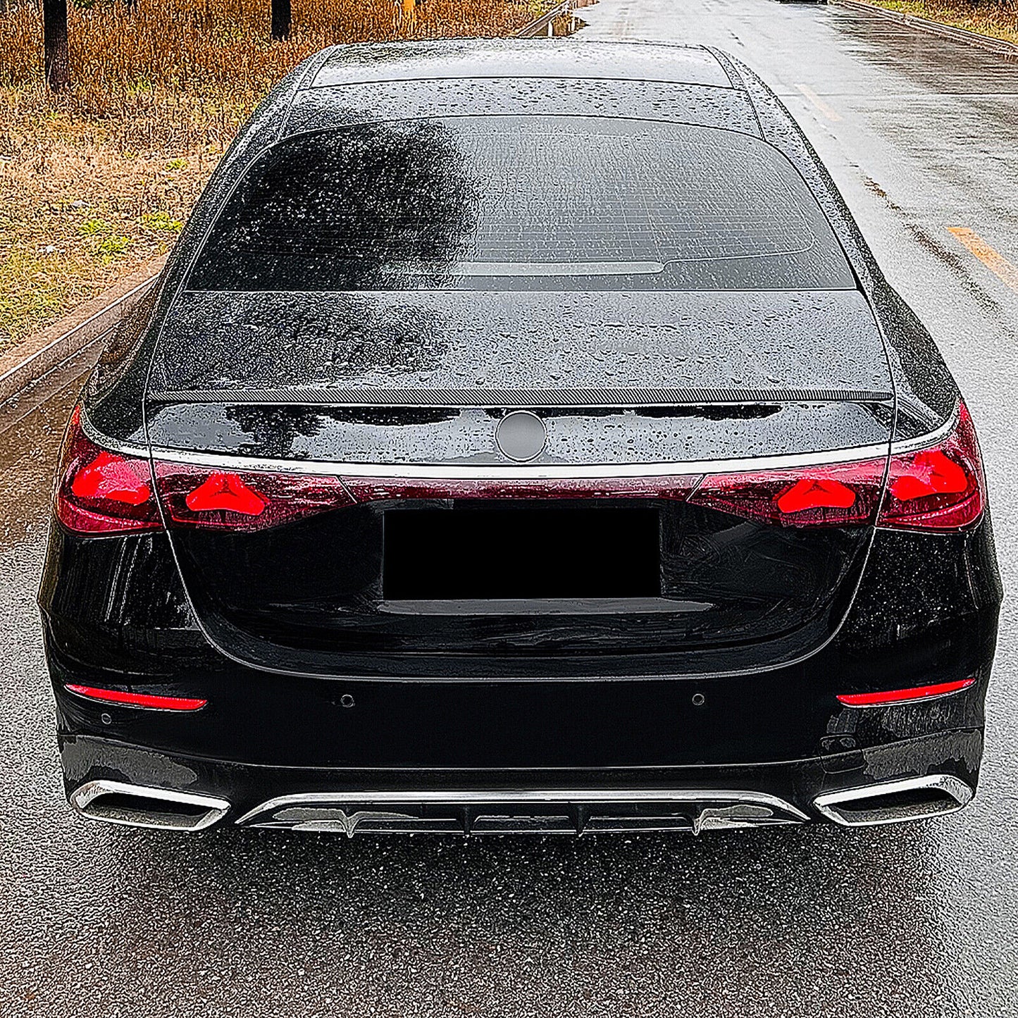 Carbon Look Rear Spoiler Wing Lip fits Mercedes Benz W214 E260 E300 2024