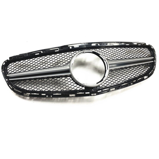 Silver Front Bumper Grille Mesh Grill fits Benz E-Class W212 2014 2015 2016 AMG