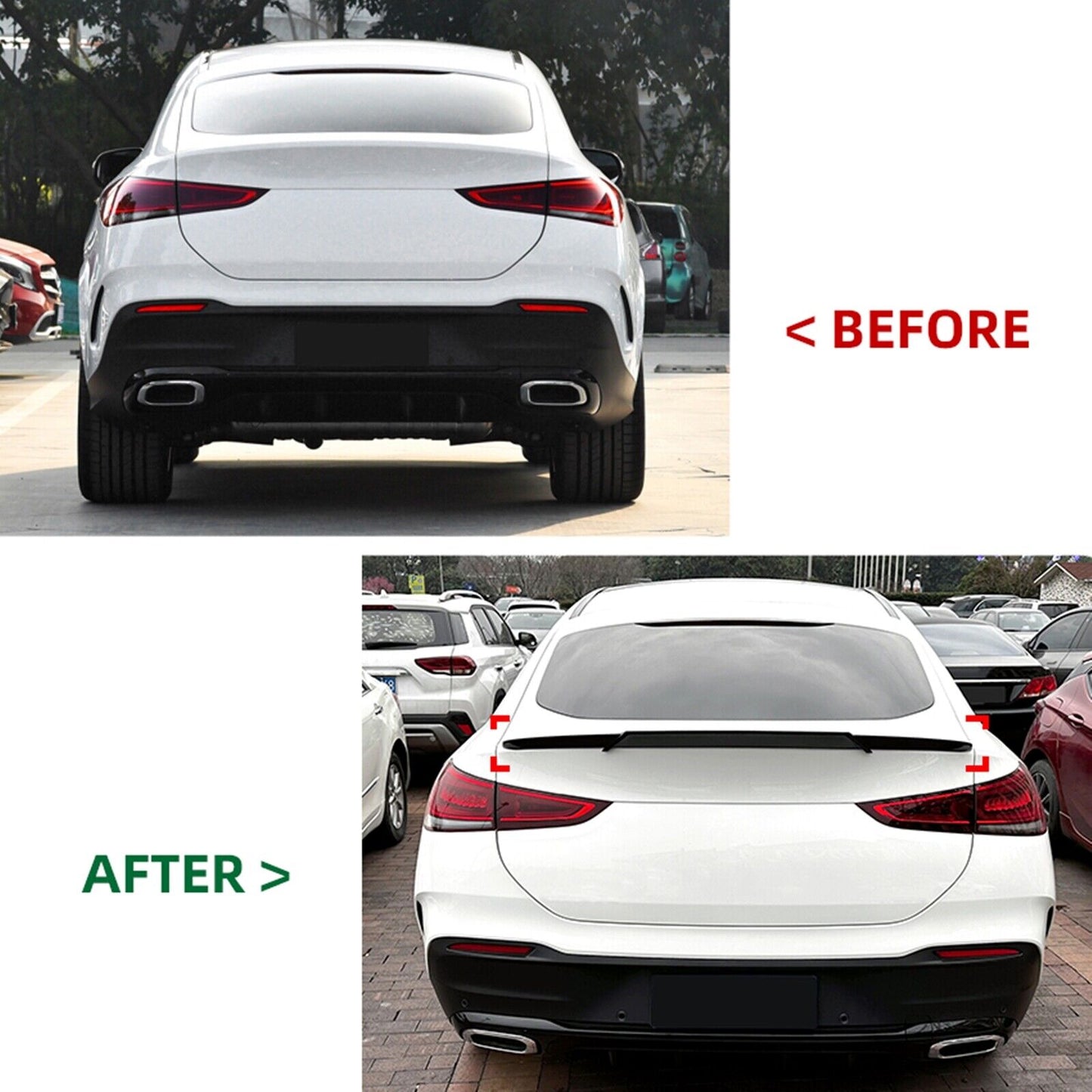 Carbon Style Rear Spoiler Trunk Lip fits Mercedes Benz GLE Class Coupe C167 20-23