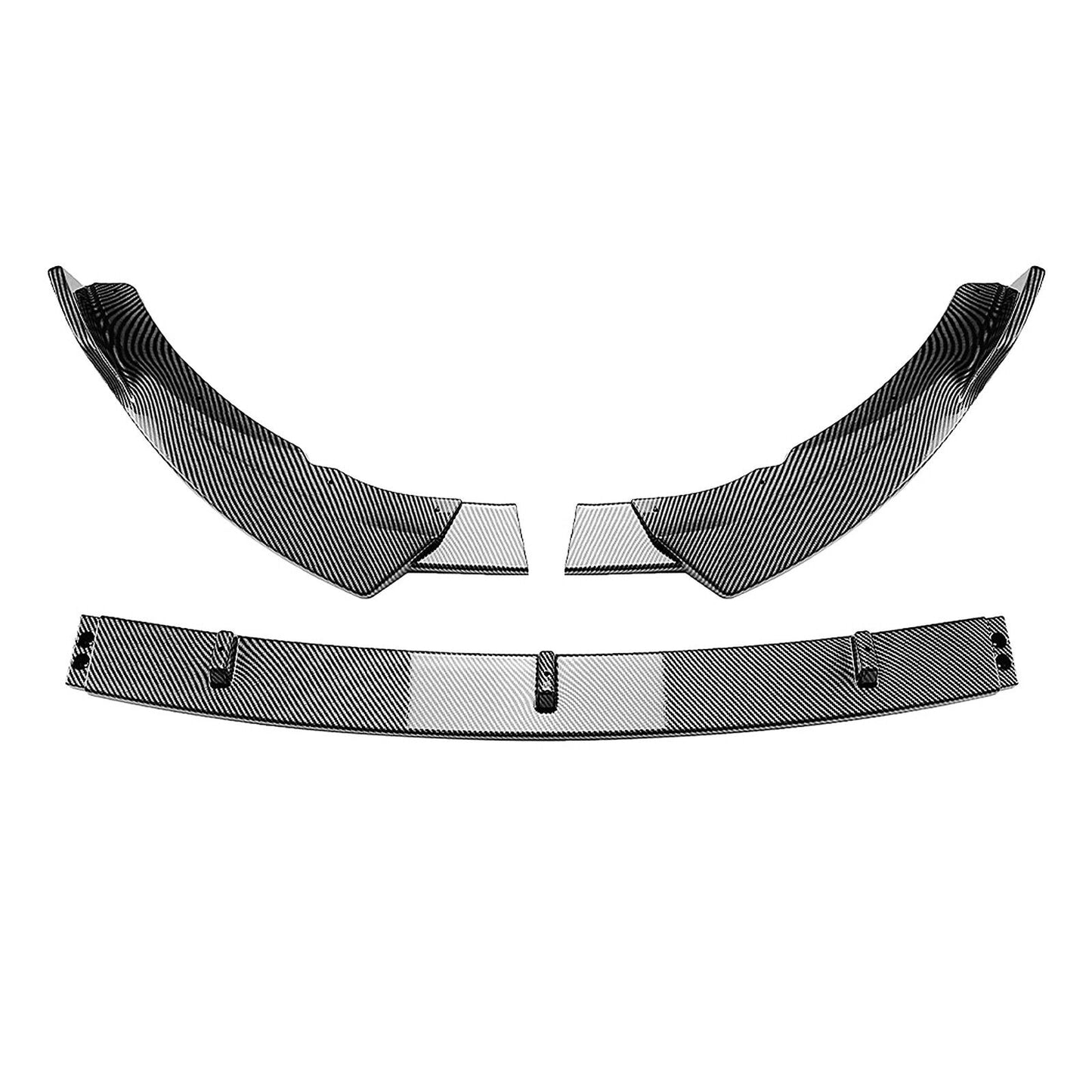 Carbon Style Front Spoiler Splitter Lip fits Mercedes Benz C Class W205 2019-2021