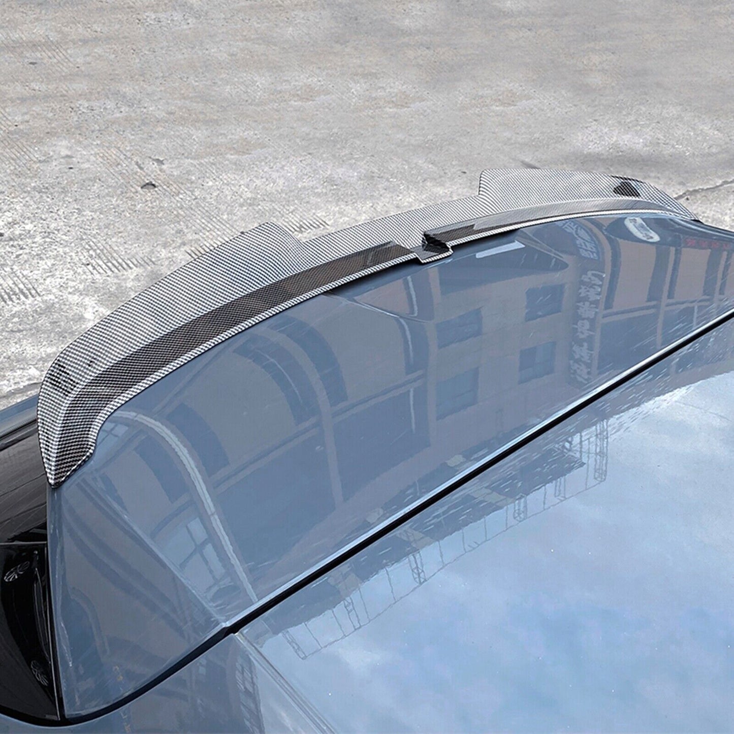 Rear Trunk Spoiler Lip Wing Fit fits Audi A3 8Y Sportback 2020-22 Carbon Look