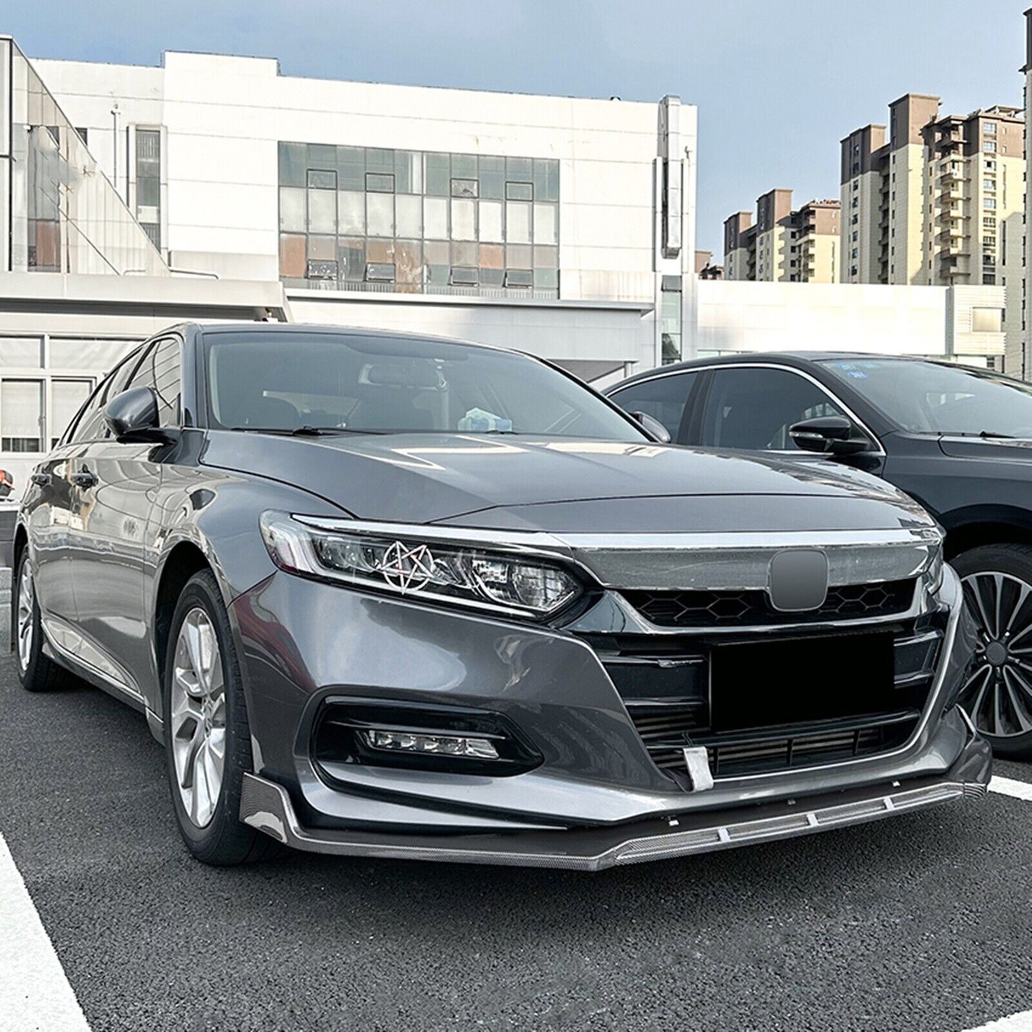 Front Spoiler Lip Splitter Kit fits Honda Accord 10th 2018-2021 2019 Carbon Look