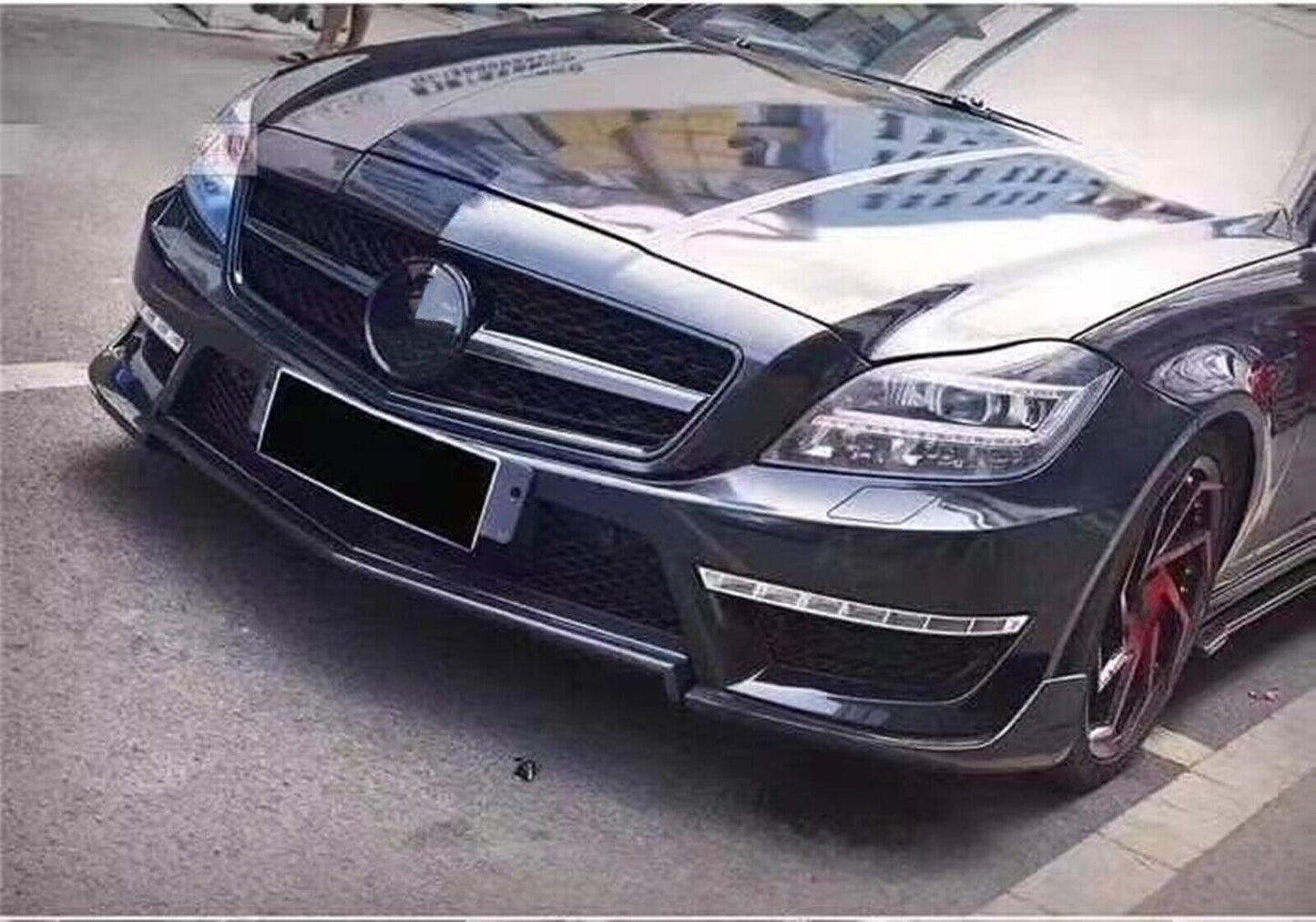 Carbon Fiber Front Bumper Splitter Lip fits Mercedes Benz W218 CLS63 R 2011-2014