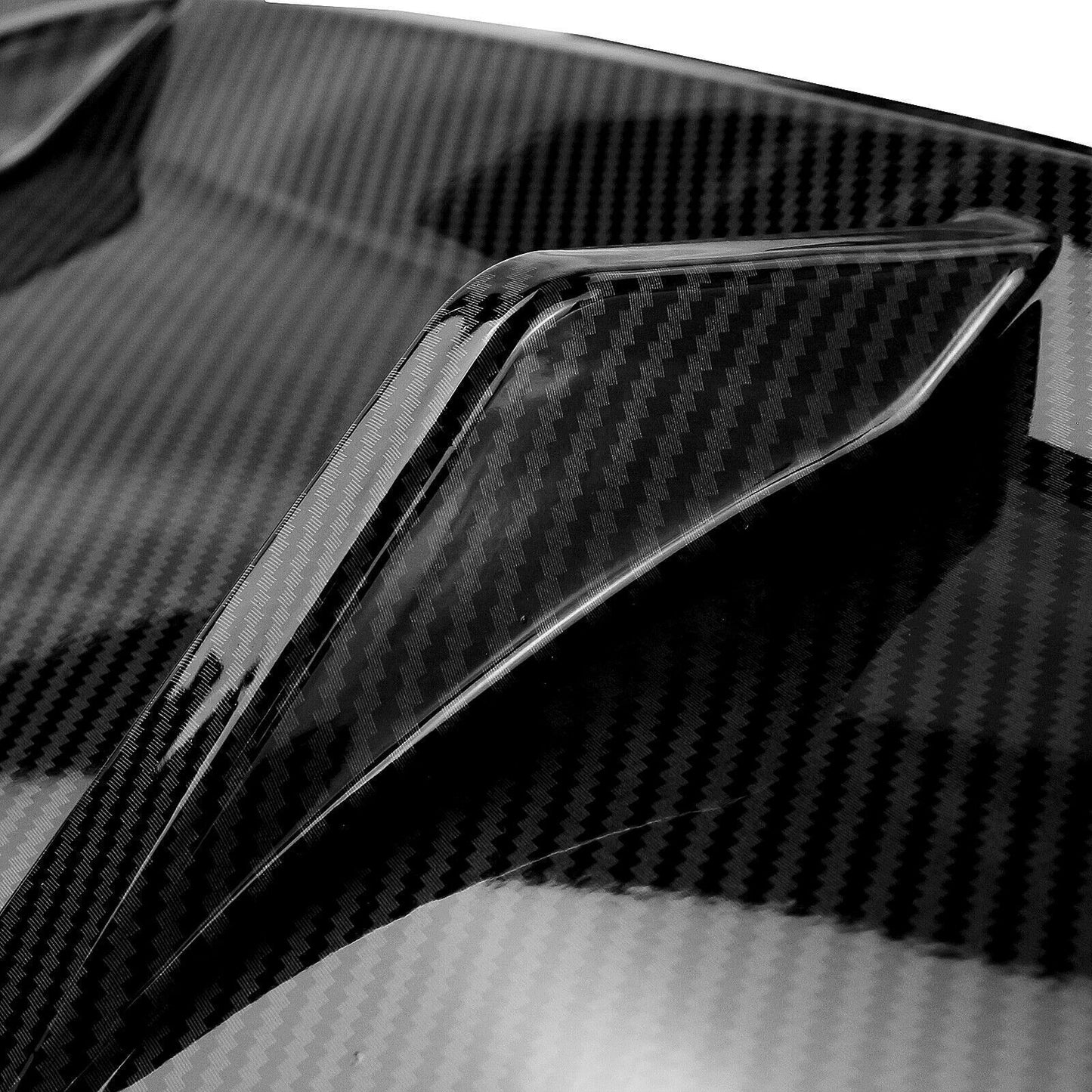 Carbon Fiber Look Rear Bumper Diffuser + Spoiler Lip fits Audi A3 RS3 17-18 Sport