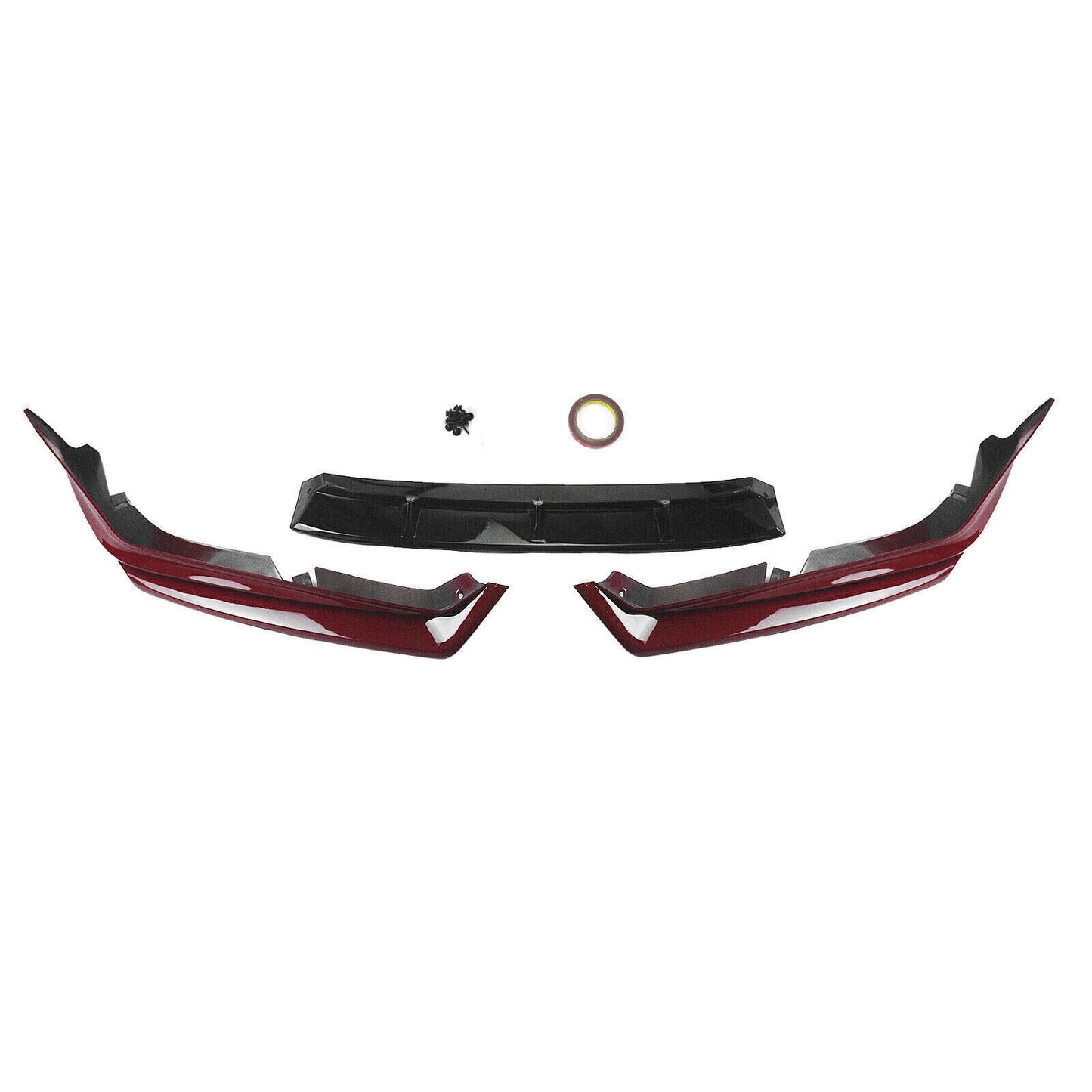 fits Honda Accord YOFER 2021-2022 Front Bumper Splitter Spoiler Lip Black + Red