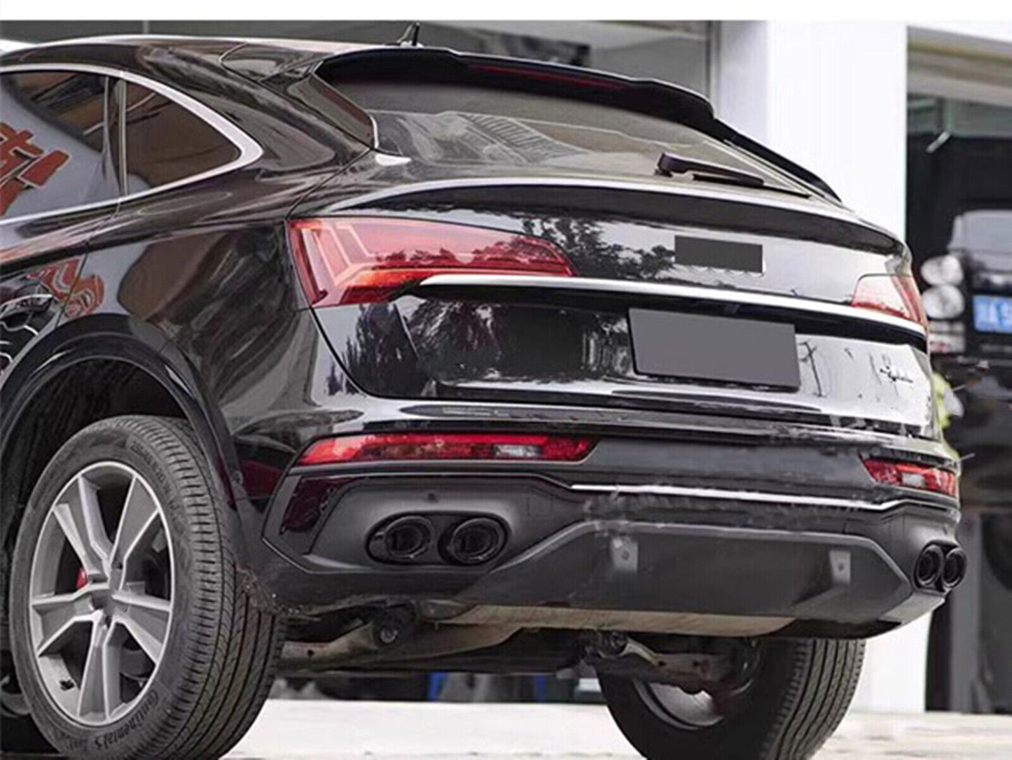 fits Audi Q5 S Line Sportback 2021-2023 Rear Bumper Diffuser Lip Kit Black