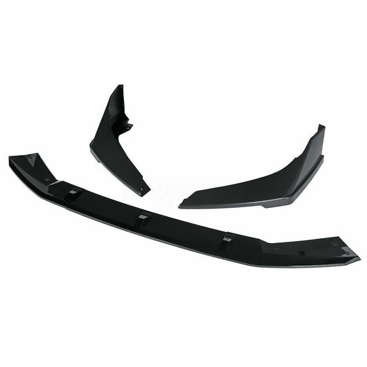 5pcs Gloss Black Front Bumper Spoiler Kit fits Honda Civic 2019-2020 ABS