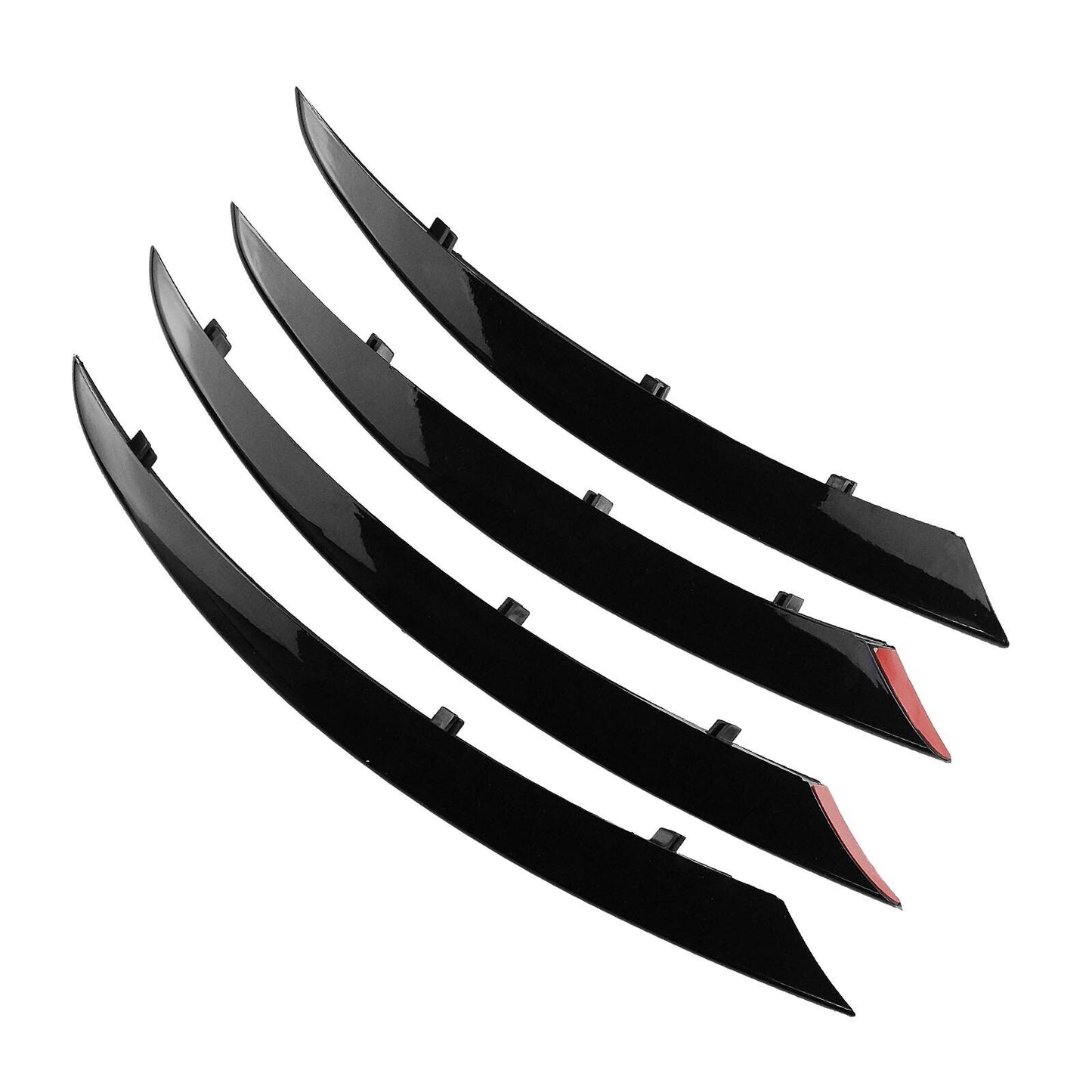 4pcs Front Fog Light Cover Trim Kit fits 2015-2018 Benz C Class Glossy Black