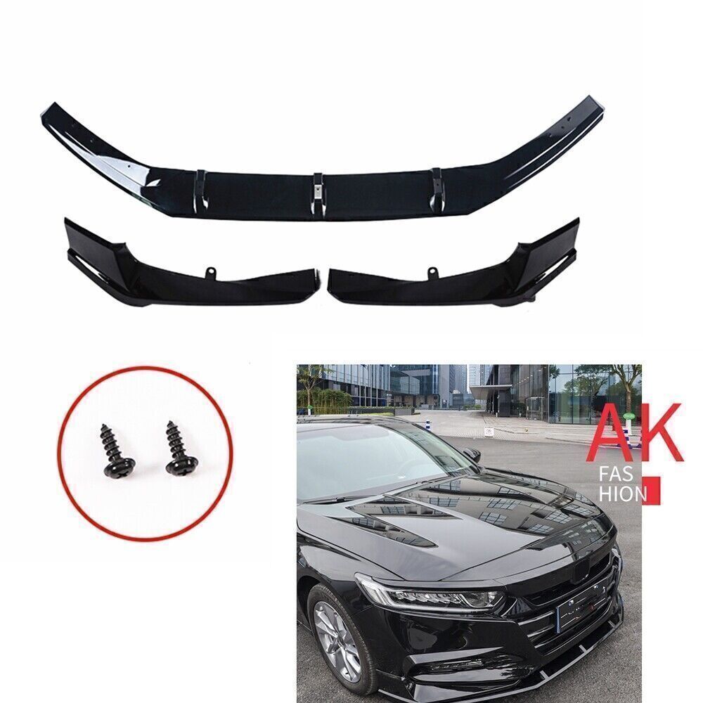 Front Bumper Spoiler Black Surround Molding Cover Trim fits Honda Accord 2018-20