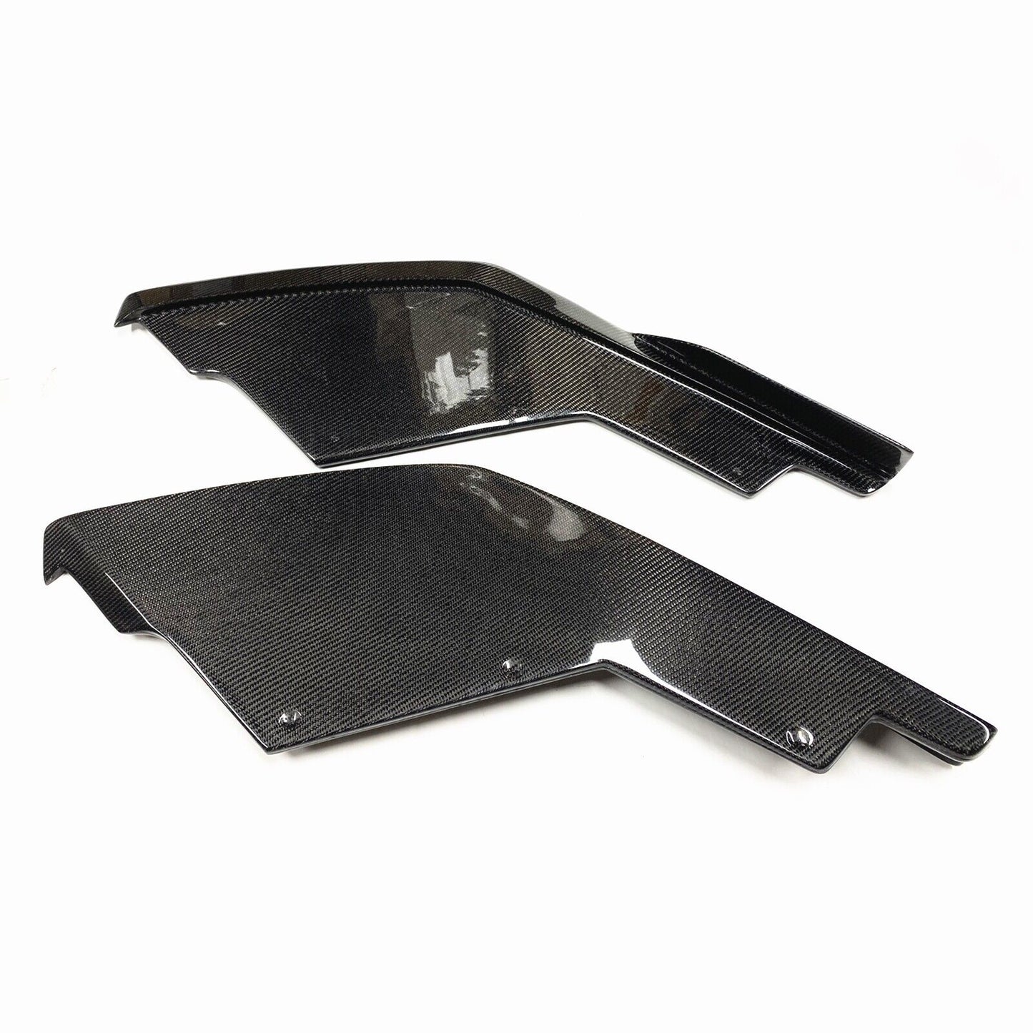 2x Carbon Fiber Front Bumper Side Spoiler Cover fits Huracan LP600 LP610 2014-17