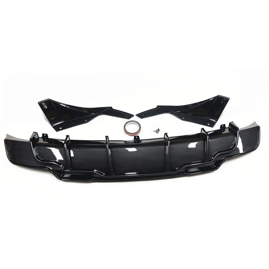 Carbon Rear Lip Bumper Diffuser Body Kit fits Tesla Model 3 Sedan 2017-2023 2018