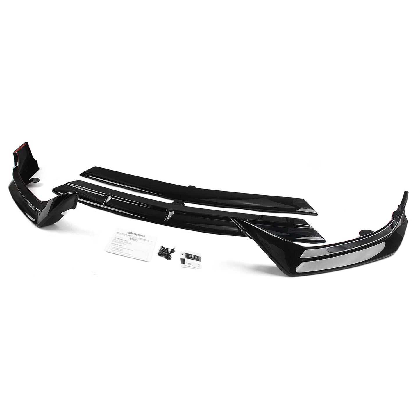Front Bumper Spoiler Lip Side Cover Black fits Benz C Class W206 22-23 AKASAKA