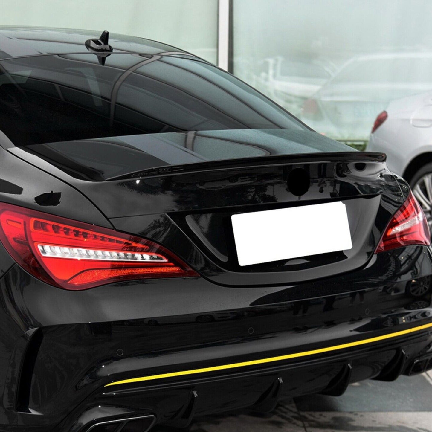 fits Mercedes Benz C117 CLA200 CLA45 AMG 13-19 Rear Spoiler Lip Roof Wing Black