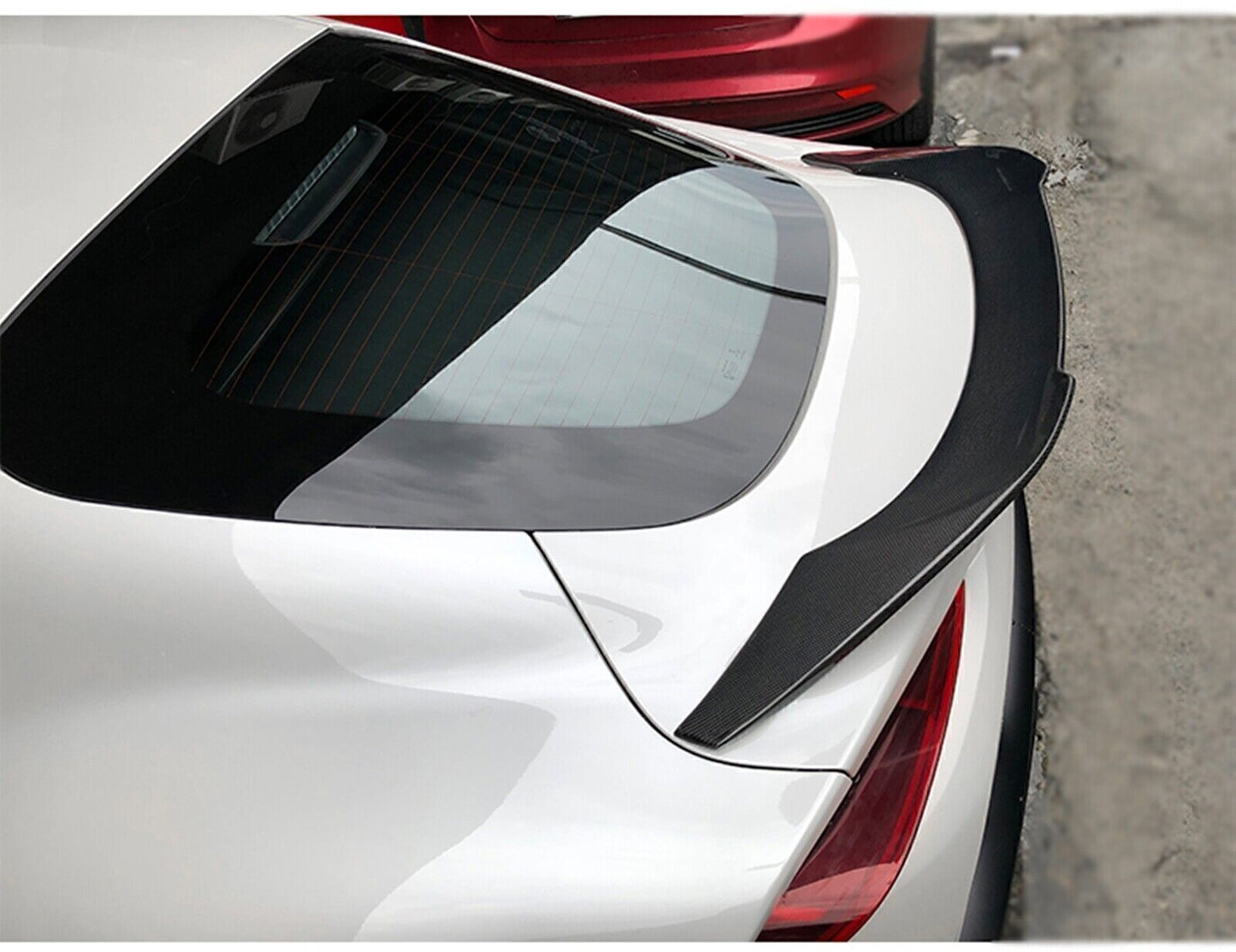 fits Toyota Supra GR A90 A91 2019-2021 V Rear Trunk Spoiler Wing Lip Carbon Fiber